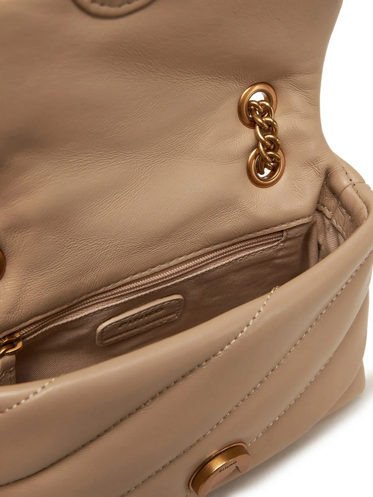 PINKO Borsa Donna Love Puff Baby Cl Sheep Nappa 100040-A0F2 C50Q BEIGE - Image 5
