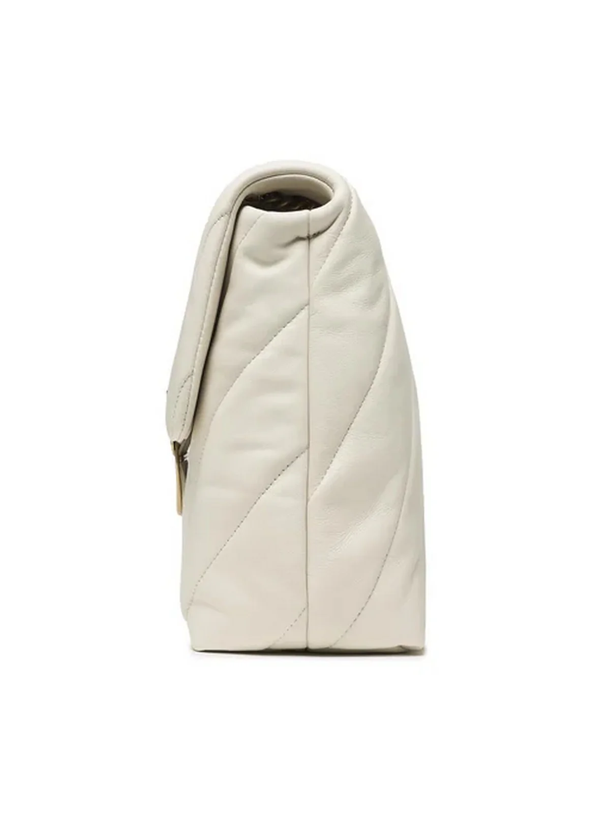 PINKO Borsa Donna Love puff big 100037-A0F2 Z14Q BIANCO SETA-ANTIQUE GOLD - Image 3