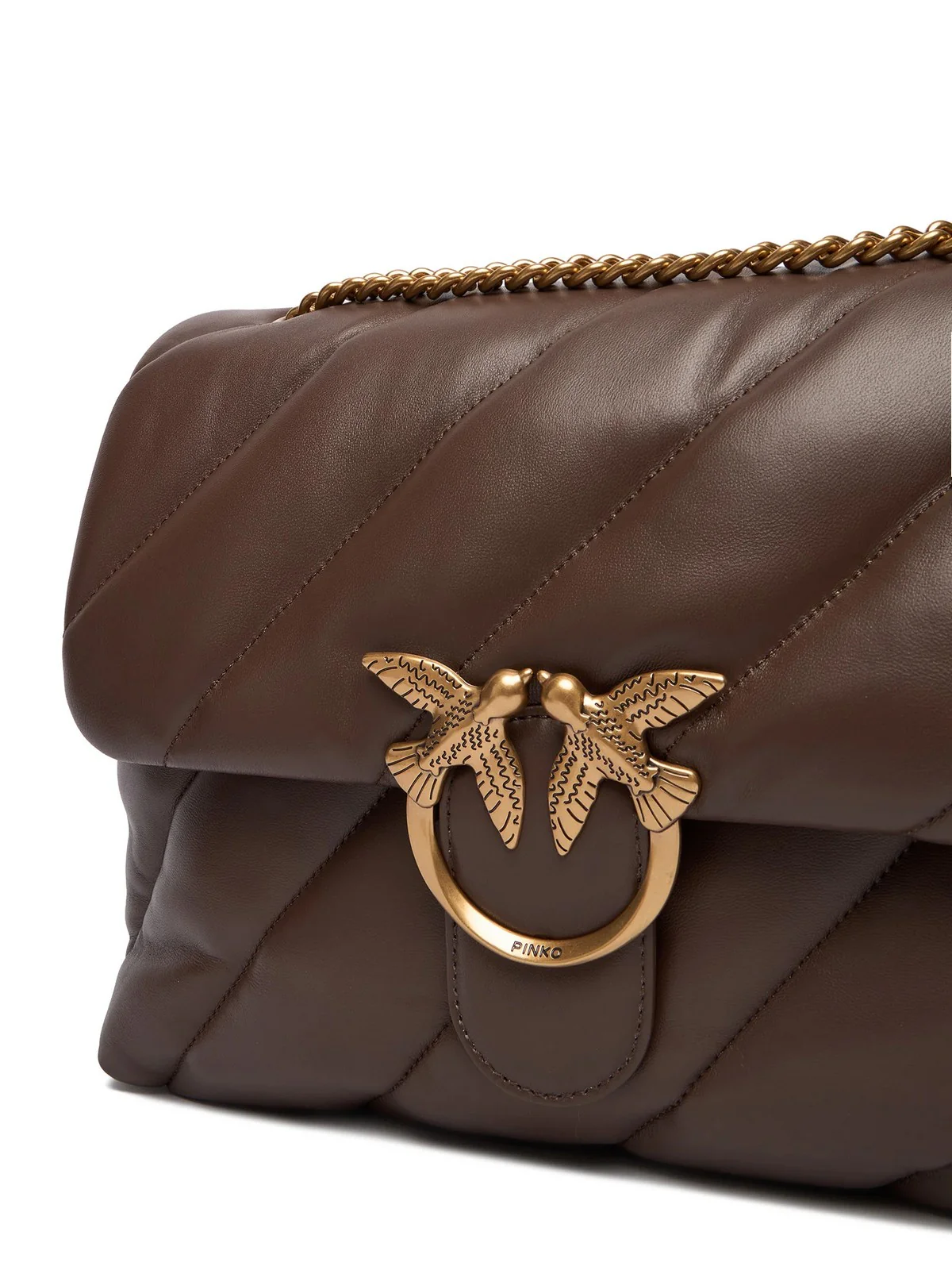 PINKO Borsa Donna Love Puff Big Cl Sheep Nappa 100037-A0F2 L74Q MARRONE CASTANO - Image 3