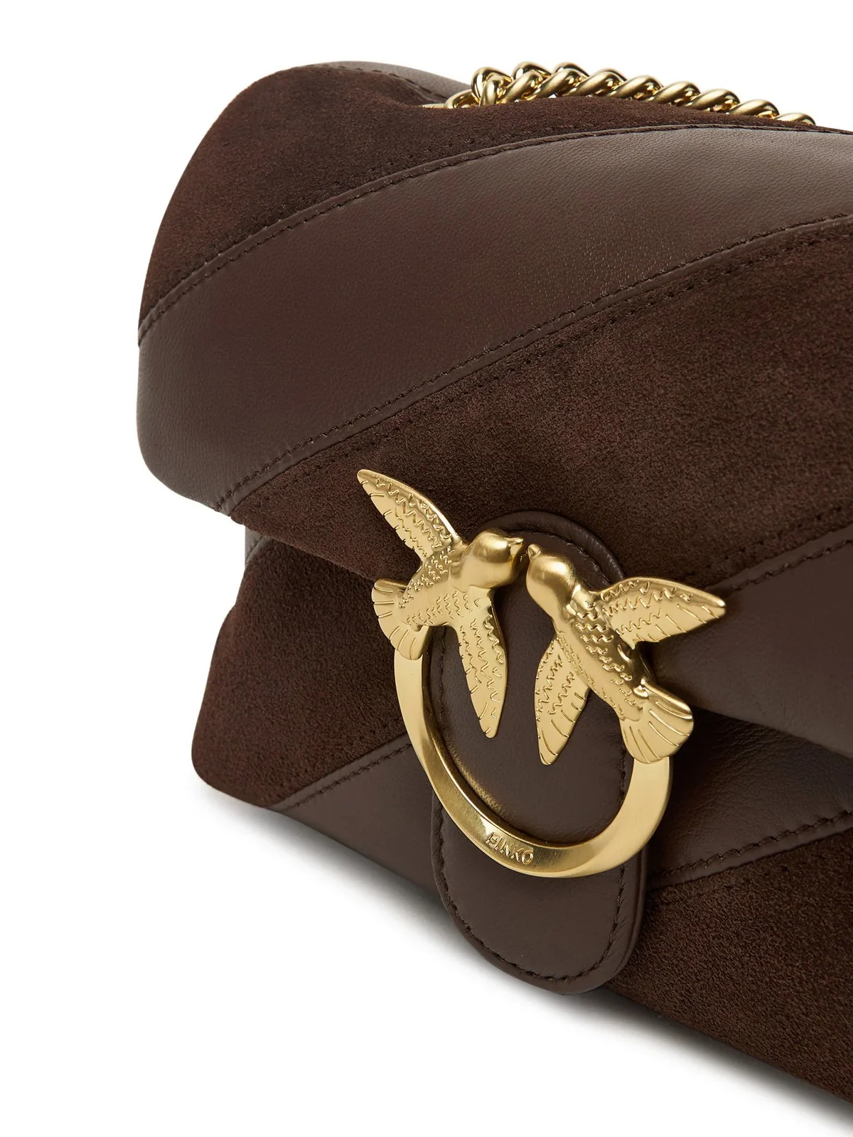 PINKO Borsa Donna LOVE PUFF MINI CL 100039-A2JY L74V MARRONE CASTANO MATT GOLD - Image 5