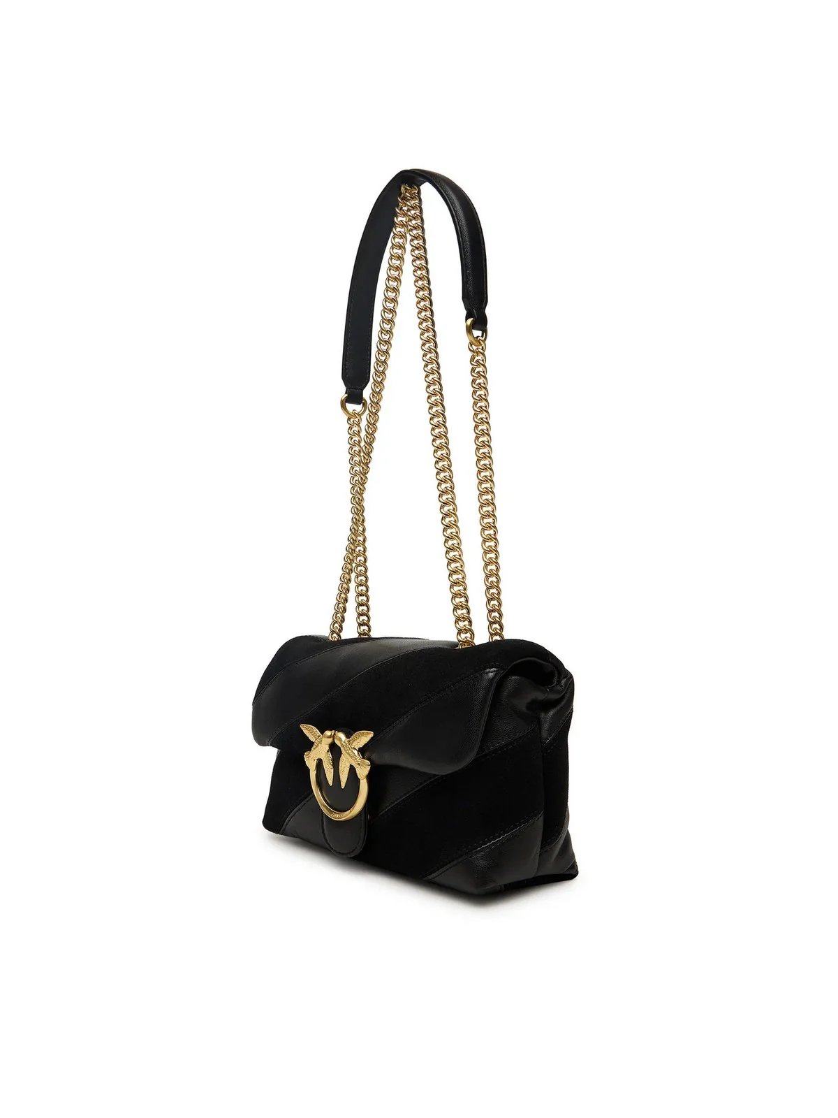 PINKO Borsa Donna LOVE PUFF MINI CL 100039-A2JY Z99V NERO LIMOUSINE - MATT GOLD - Image 4