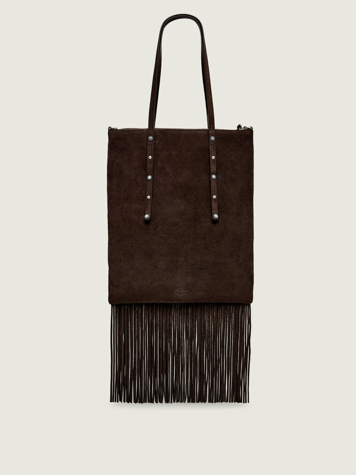 PINKO Borsa Donna MINI SHOPPER FRINGES SUEDE 106666-A0F6 M11O MARRONE-CHICCO DI CAFFE'-OLD S - Image 4