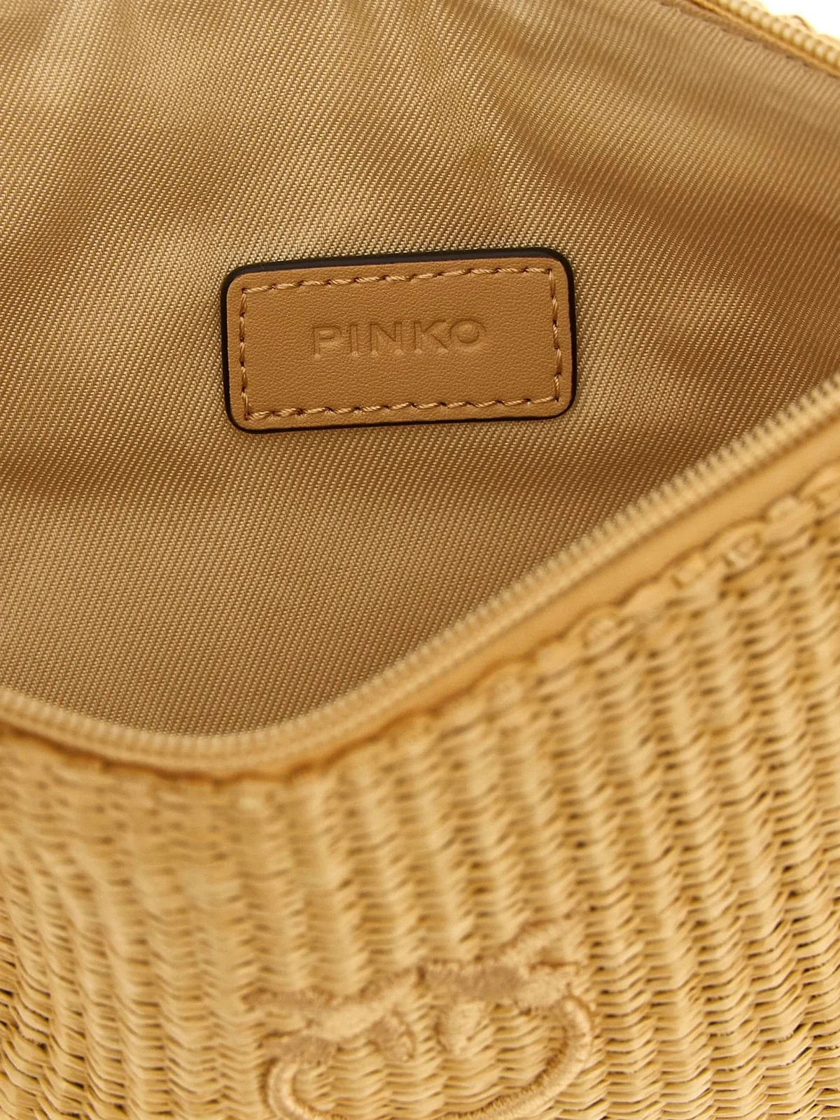 PINKO Borsa Donna POCHETTE RAFIA 106763-A39Y C24Q RAFIA/NERO-ANTIQUE GOLD - Image 4