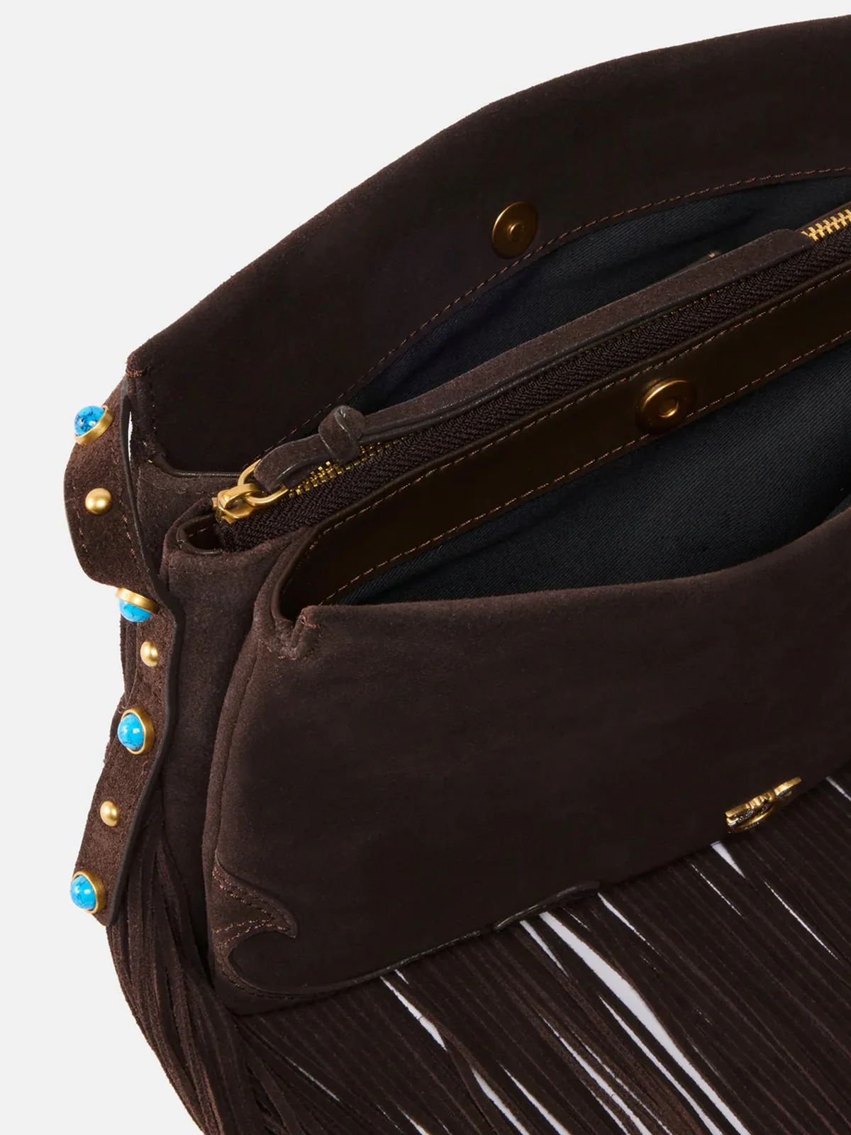PINKO Borsa Donna TRIPLET MINI FRINGES SUEDE 106665-A0F6 M11P MARRONE CAFFE'-MIX - Image 4