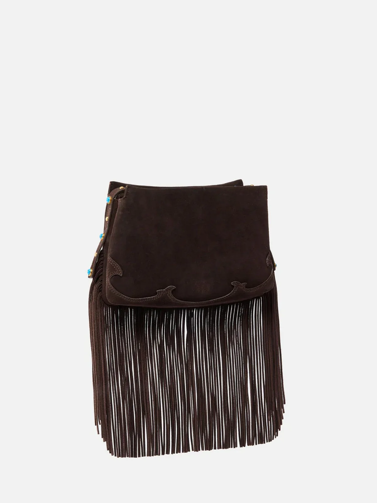 PINKO Borsa Donna TRIPLET MINI FRINGES SUEDE 106665-A0F6 M11P MARRONE CAFFE'-MIX - Image 6
