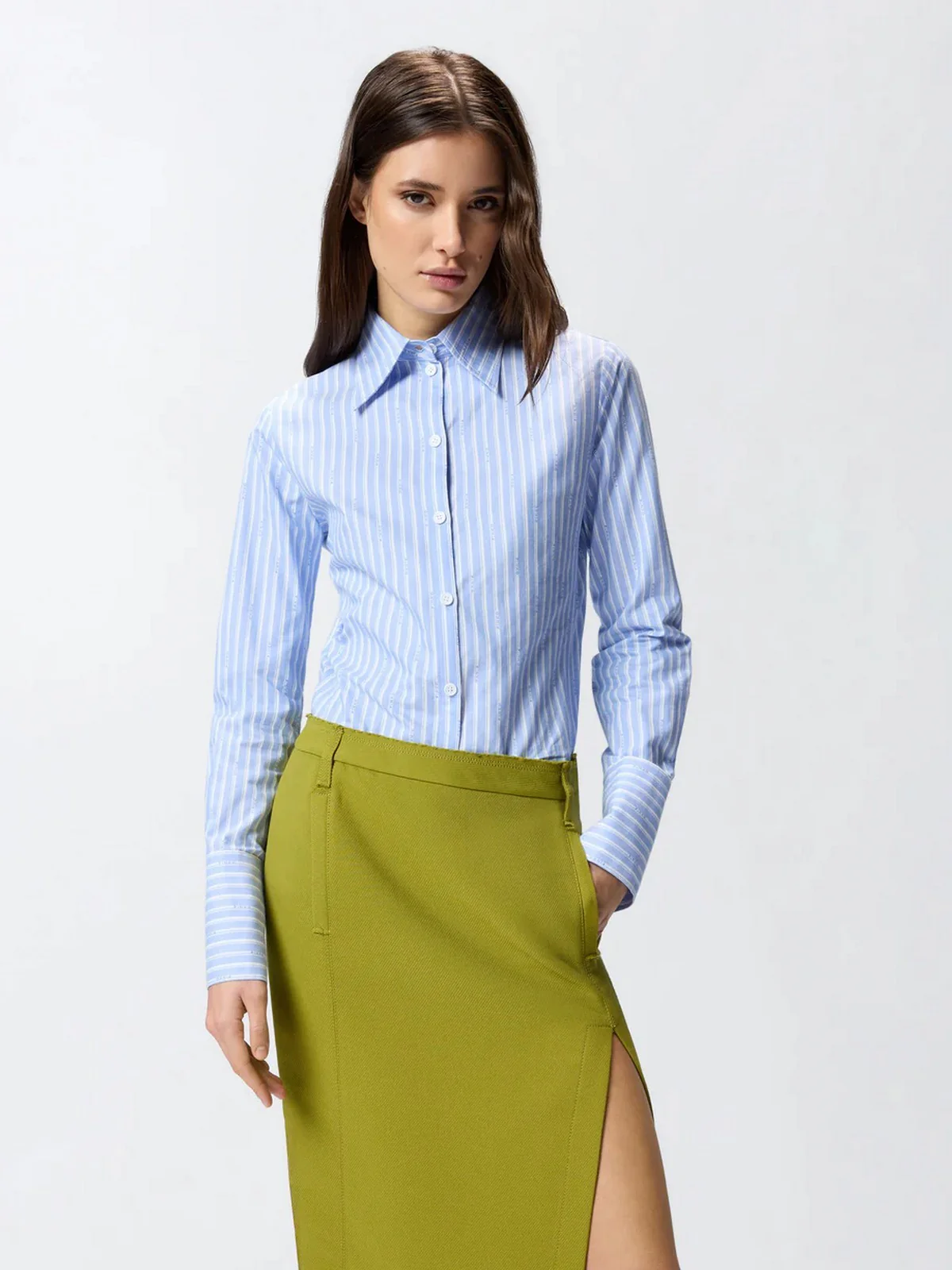 PINKO Camicia Donna CATHLEEN CAMICIA 106481-A36J EZB AZZURRO/BIANCO - Image 5