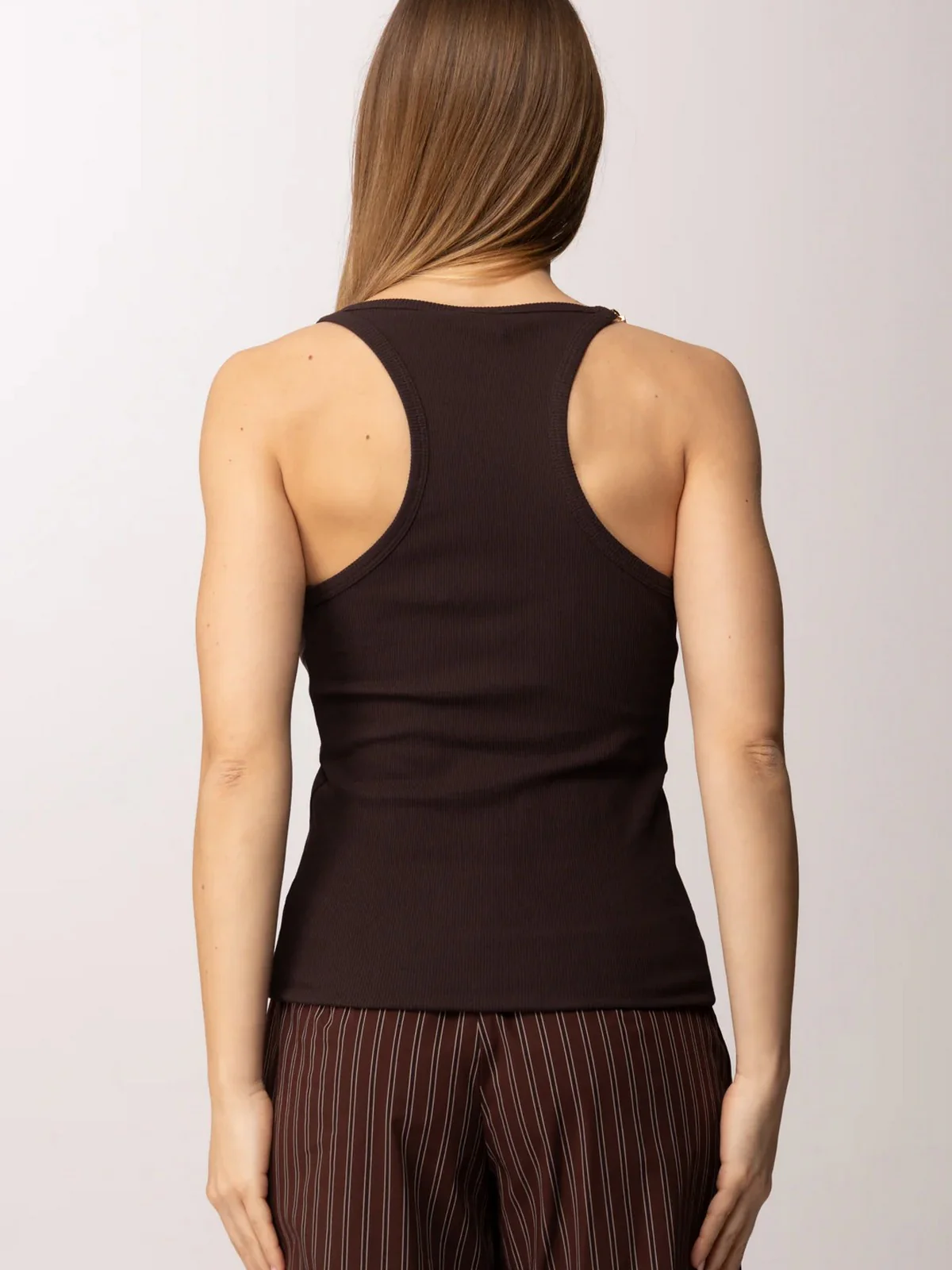 PINKO Canotta Donna CHARLENE CANOTTIERA 106633-A32C M28 Marrone - Image 3