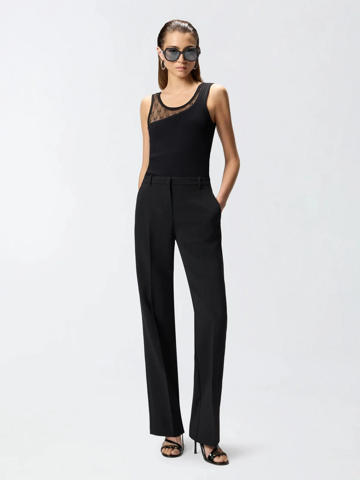 PINKO Canotta Donna CUPBOARD CANOTTA 106461-A362 Z99 NERO LIMOUSINE - Image 4