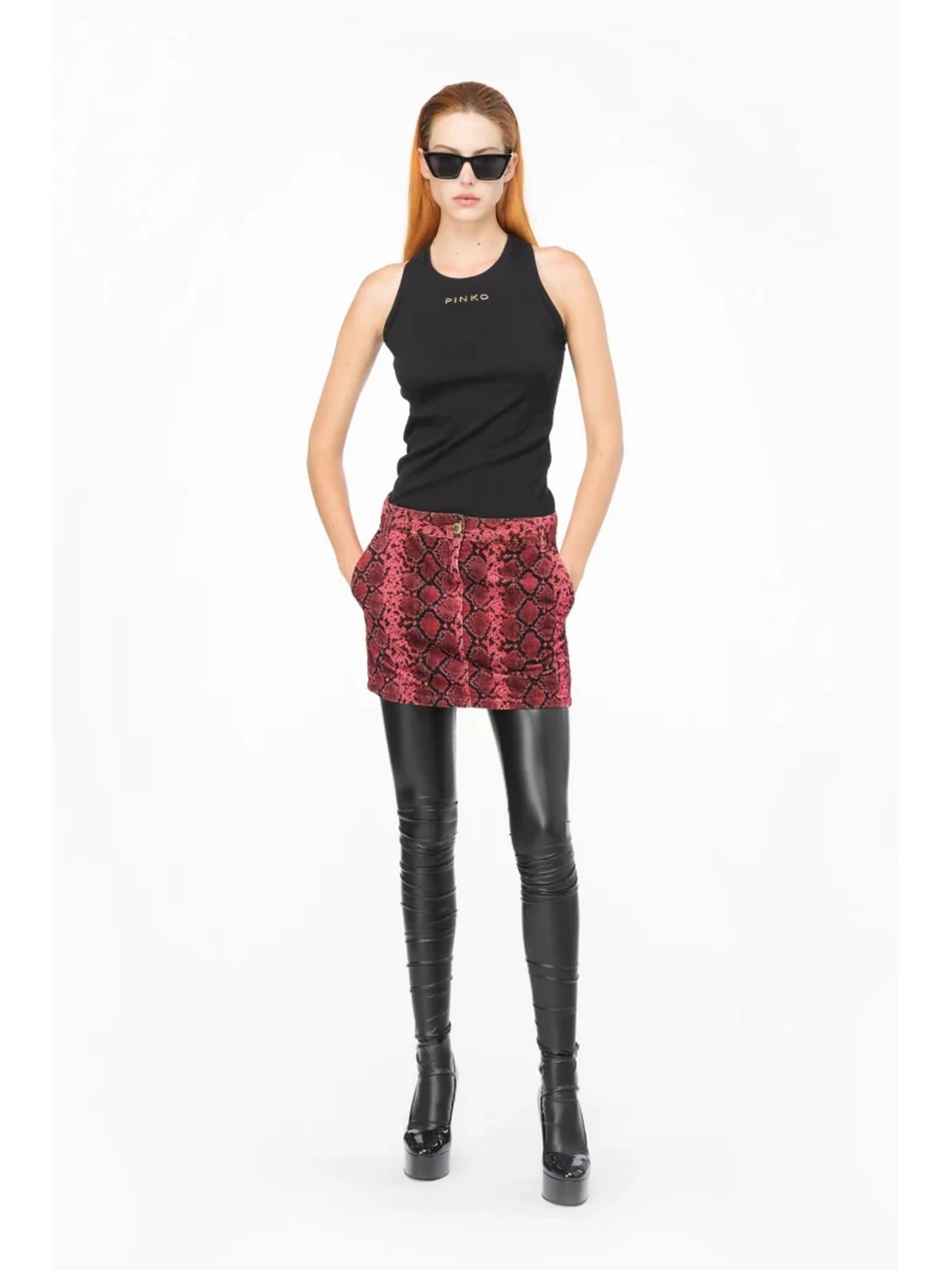 PINKO Canotta Donna Distinto 100822-A15E Z99 Nero - Image 3