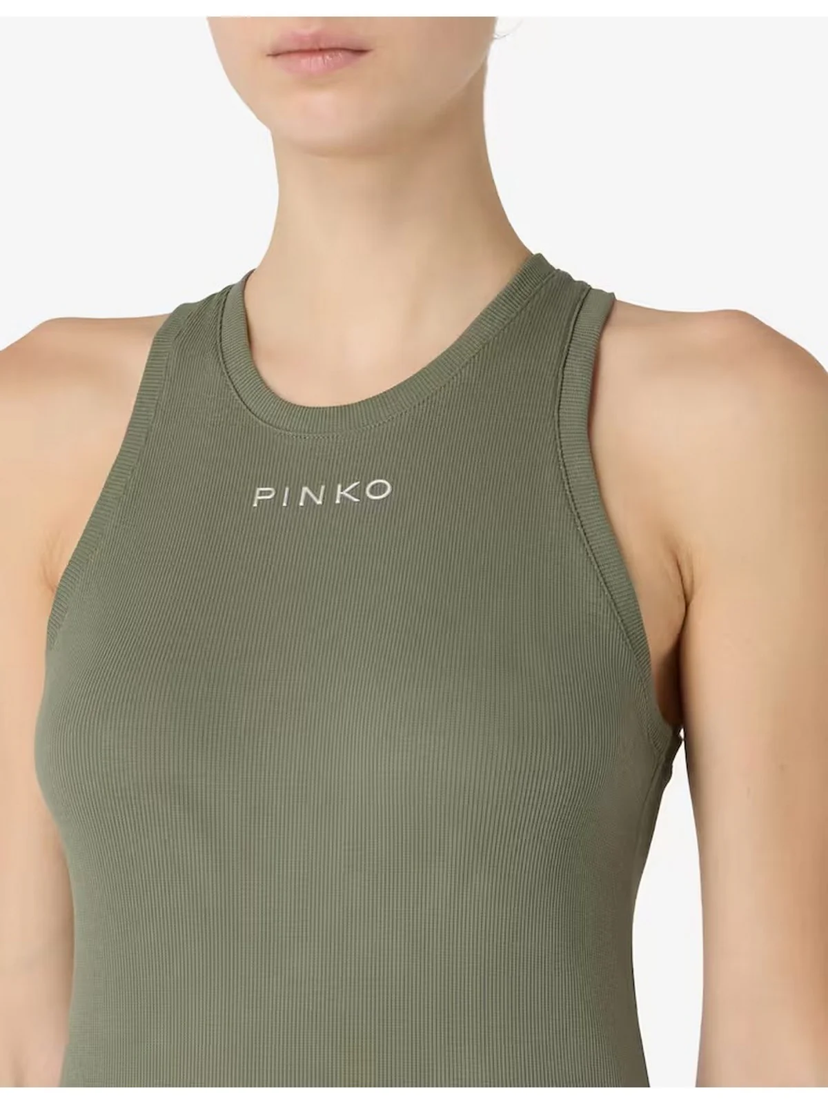 PINKO Canotta Donna DISTINTO CANOTTIERA COSTINA CO 100822-A2C1 V49 Verde - Image 4