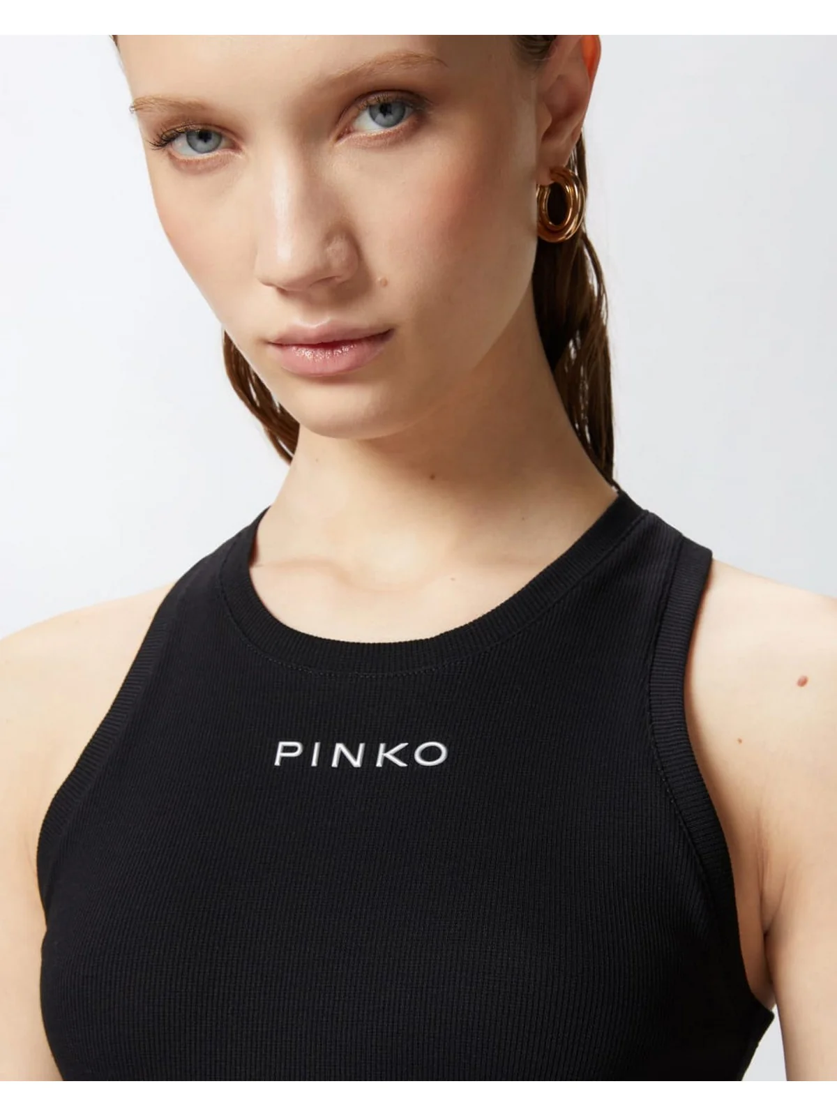 PINKO Canotta Donna DISTINTO CANOTTIERA COSTINA CO 100822-A2C1 Z99 Nero - Image 4