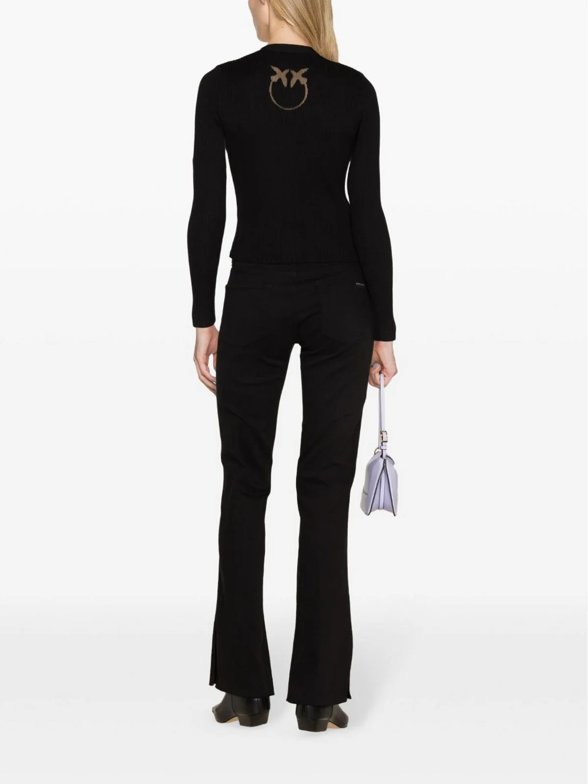 PINKO Cardigan Donna Tilacino 102018-A1KW Z99 Nero - Image 4