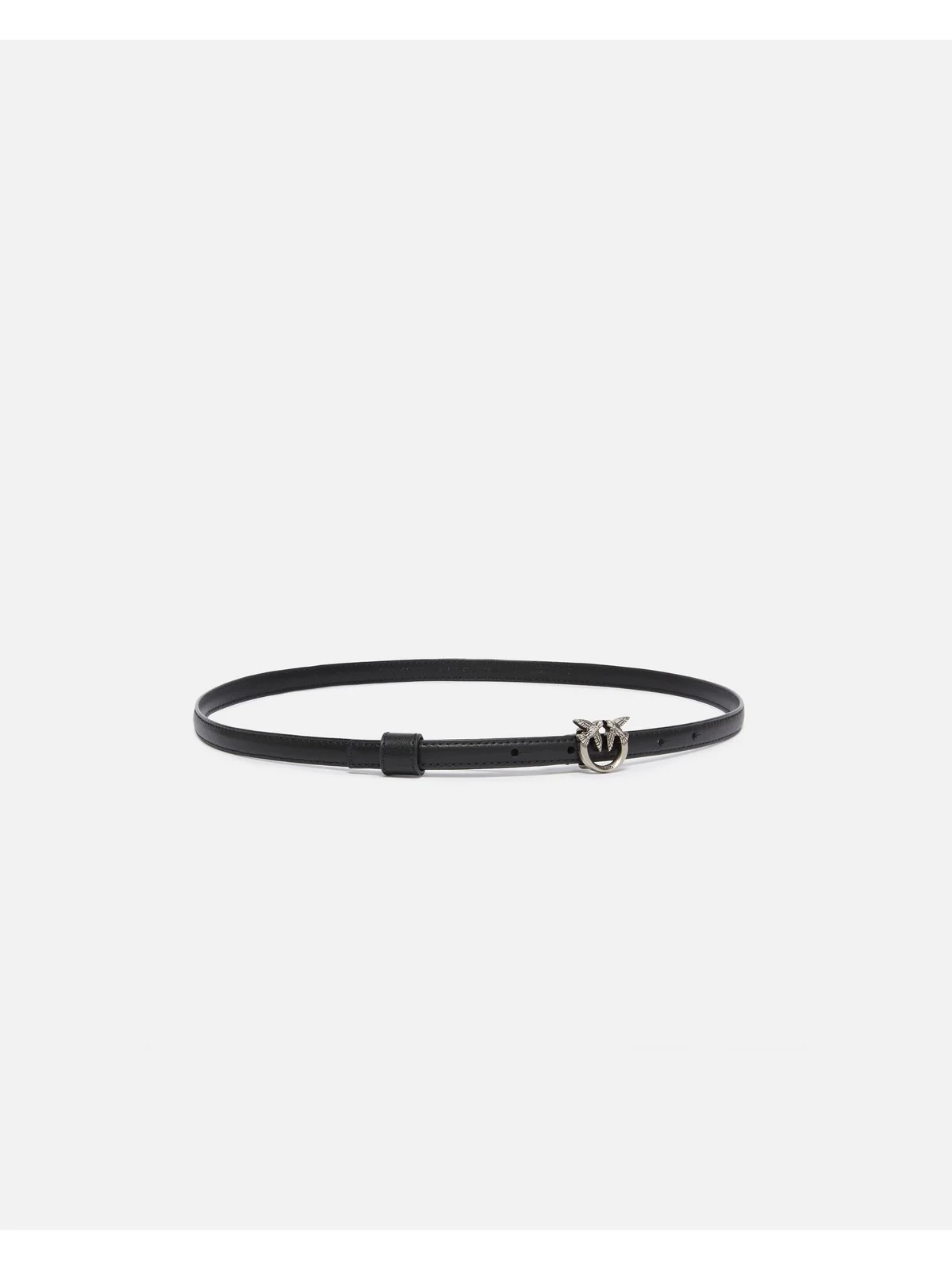 PINKO Cintura Donna LOVE BERRY H1 BELT.LOW 102148-A0F1 Z99O NERO-OLD SILVER - Image 5