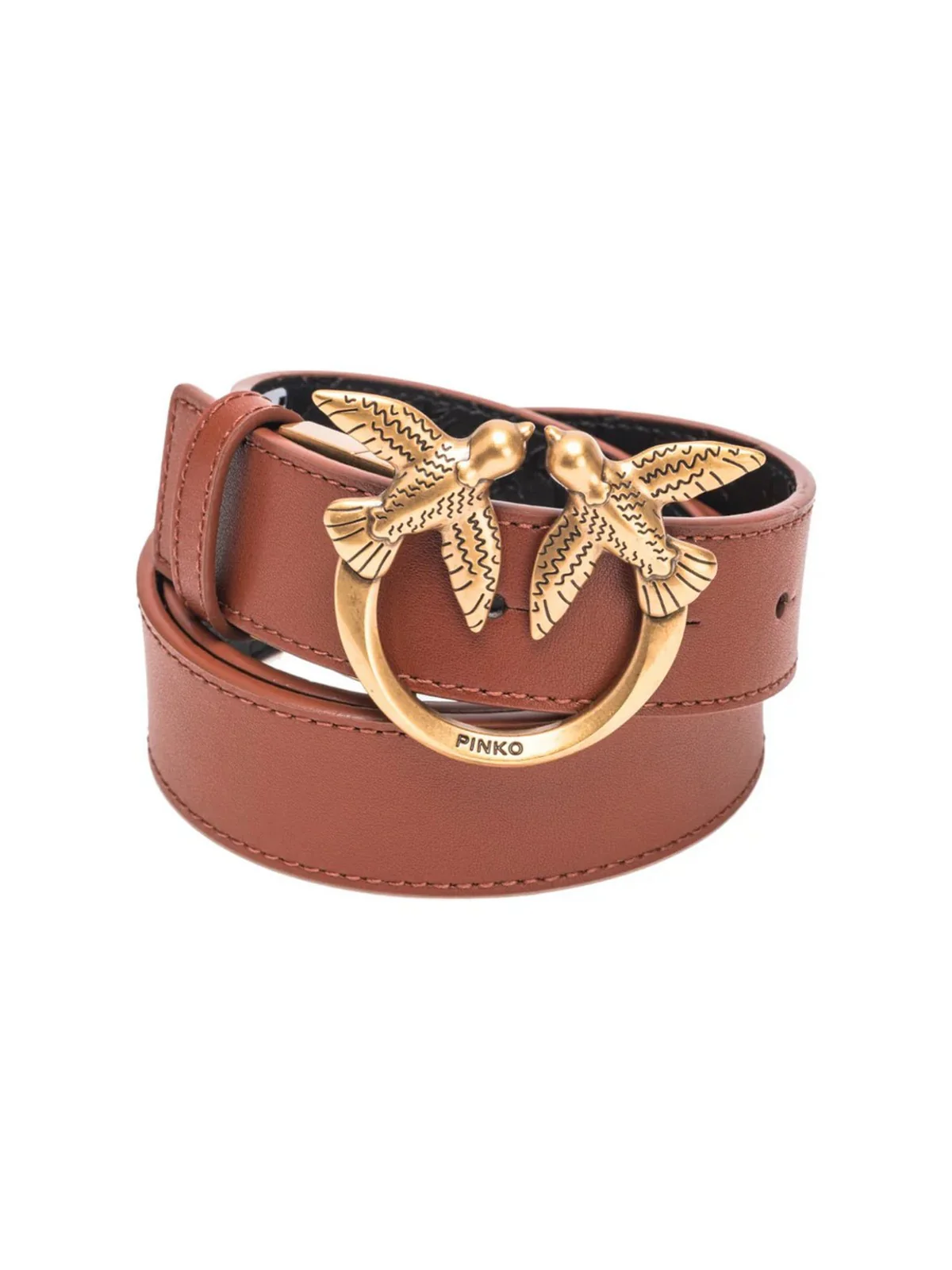 PINKO Cintura Donna Love Berry H3 Belt Vit.Seta Mo 100125-A1Z6 LZ9Q Nero - Image 3