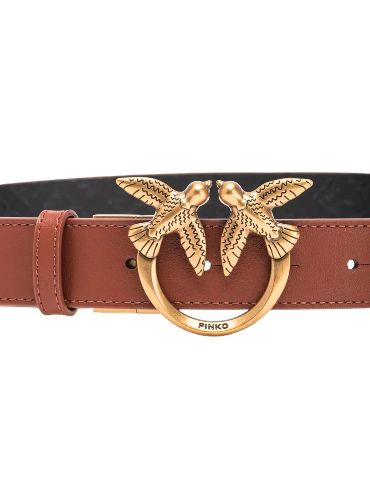 PINKO Cintura Donna Love Berry H3 Belt Vit.Seta Mo 100125-A1Z6 LZ9Q Nero - Image 6