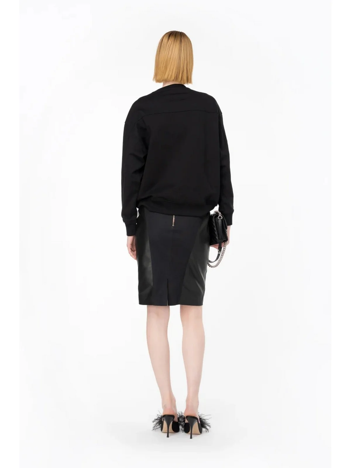 PINKO Felpa Donna Nelly 100534-A1R8 Z99 Nero - Image 4