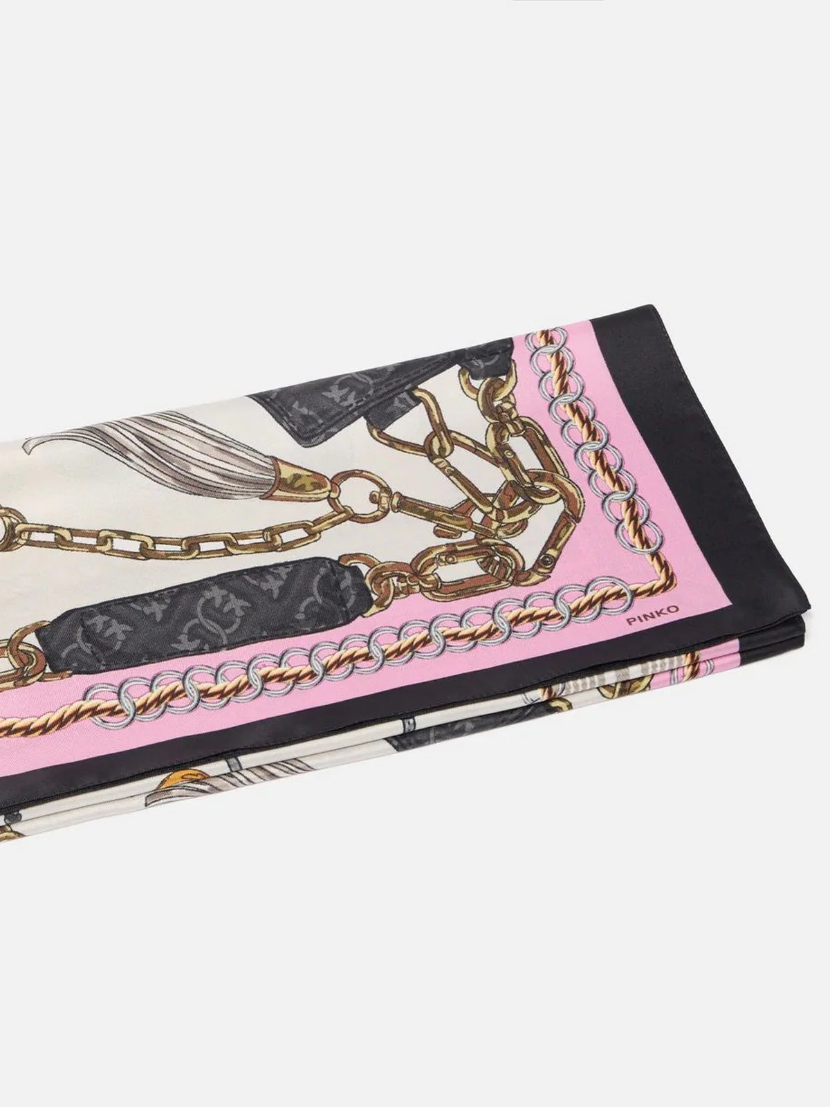 PINKO Foulard Donna LIMBO FOULARD TWILL STAMPA BOR 106656-A39L NZ5 MULTI. ROSA/NERO - Image 2