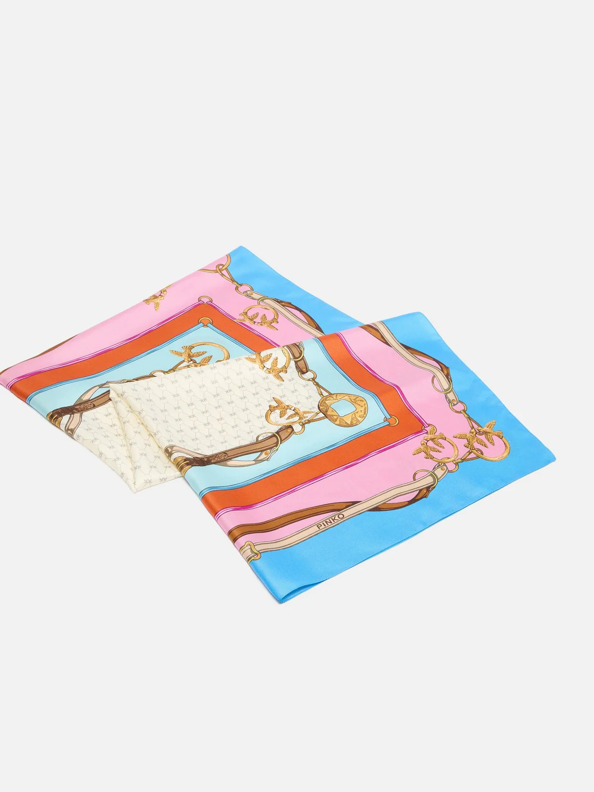 PINKO Foulard Donna LIMBO FOULARD TWILL STAMPA CIN 106656-A39N EN0 MULT.AZZURRO/ROSA - Image 3
