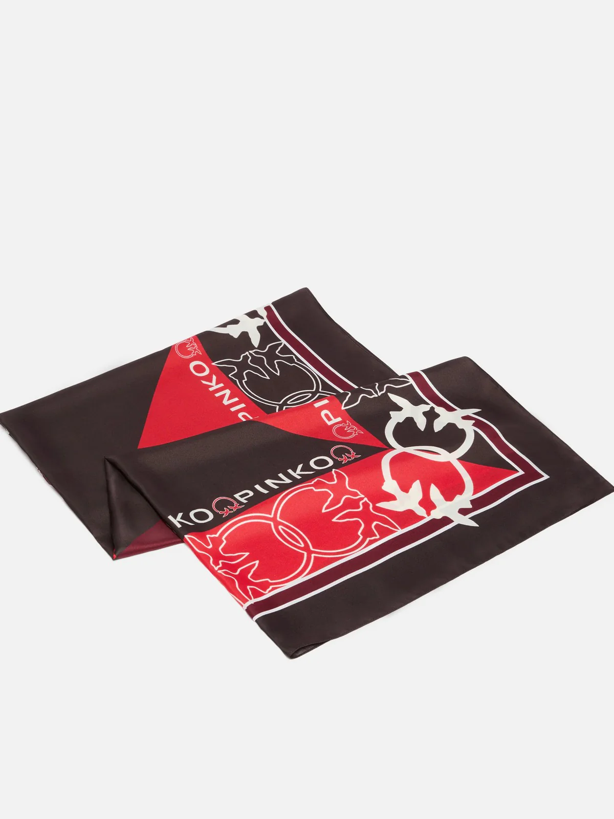 PINKO Foulard Donna LIMBO FOULARD TWILL STAMPA GEO 106656-A39M YR3 MULT.VIOLA/ROSSO - Image 2