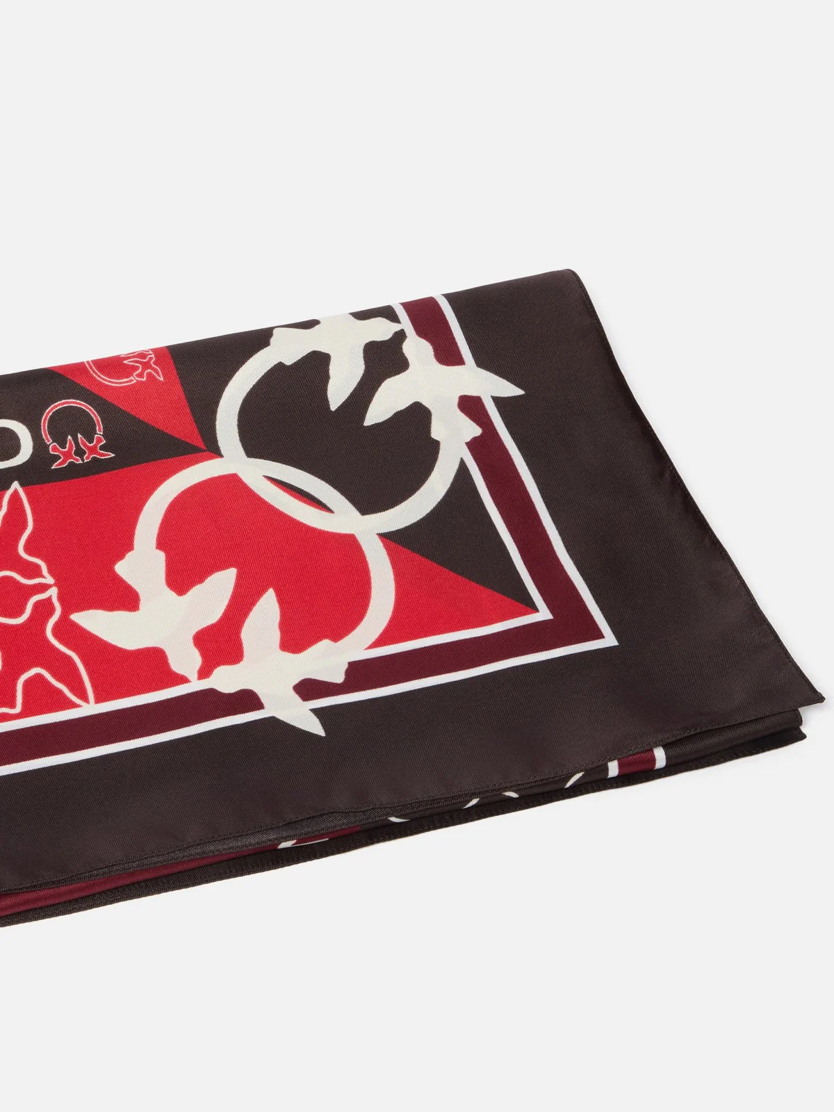 PINKO Foulard Donna LIMBO FOULARD TWILL STAMPA GEO 106656-A39M YR3 MULT.VIOLA/ROSSO - Image 3
