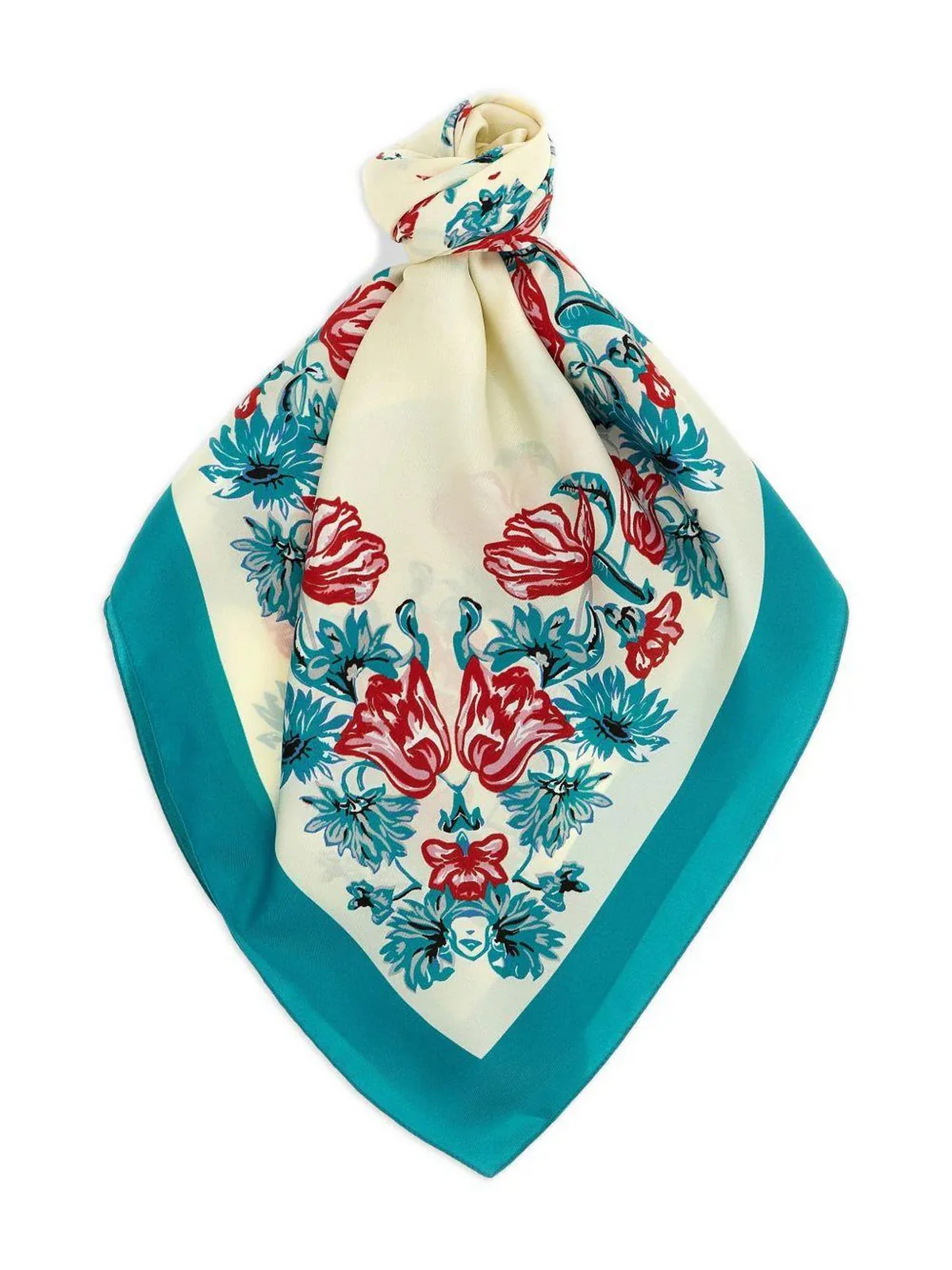PINKO Foulard Donna LIMBO FOULARD TWILL STAMPA LOG 106656-A38I DS3 PANNA/VERDE - Image 3
