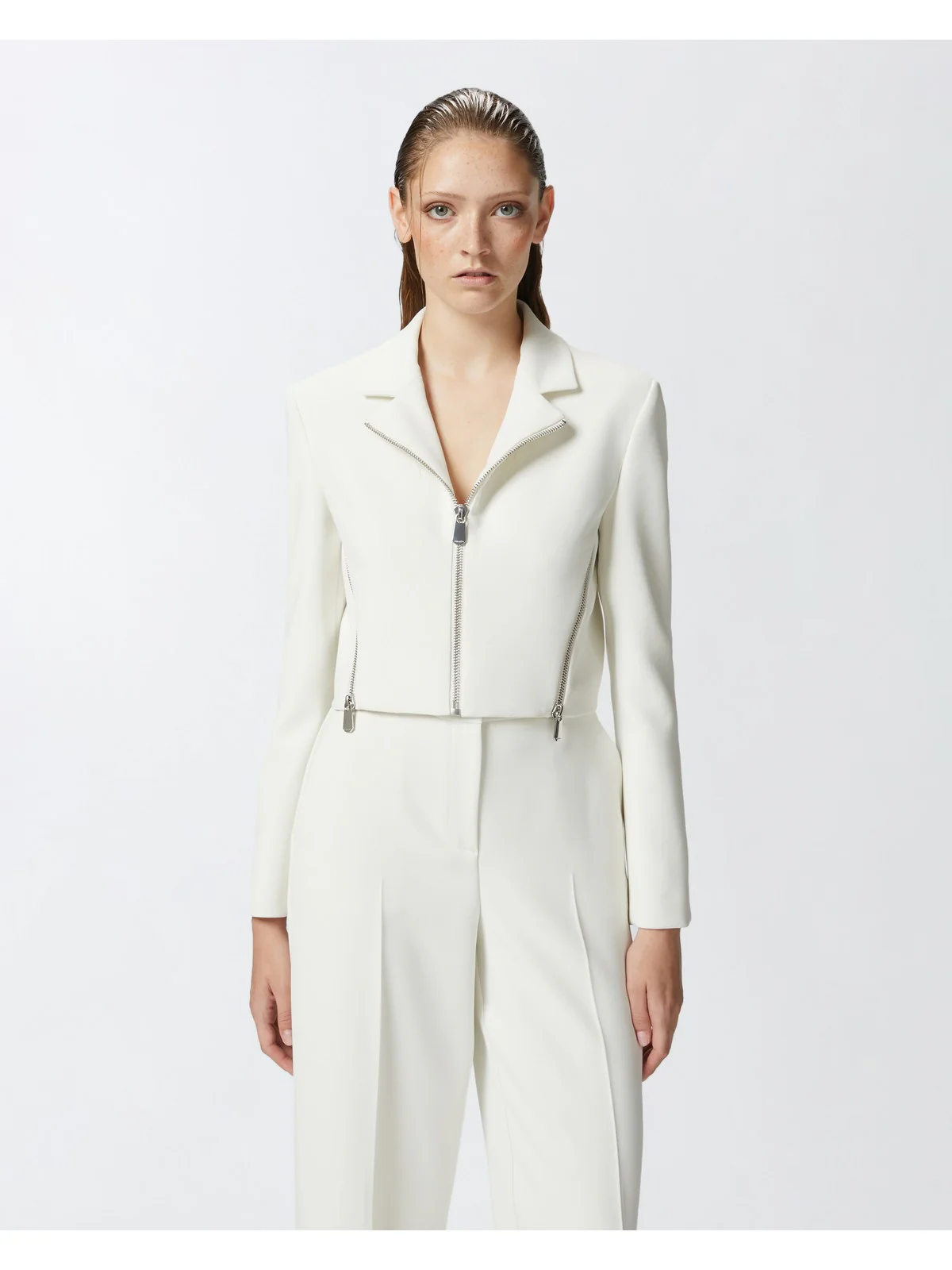 PINKO Giacca Donna Frejus Giacca Crepe Stretch Co 104067-A20A Z10 Bianco - Image 3
