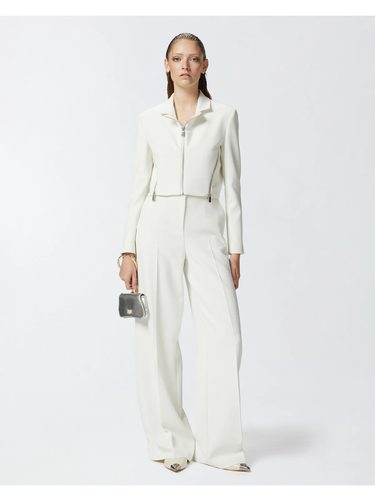 PINKO Giacca Donna Frejus Giacca Crepe Stretch Co 104067-A20A Z10 Bianco - Image 4