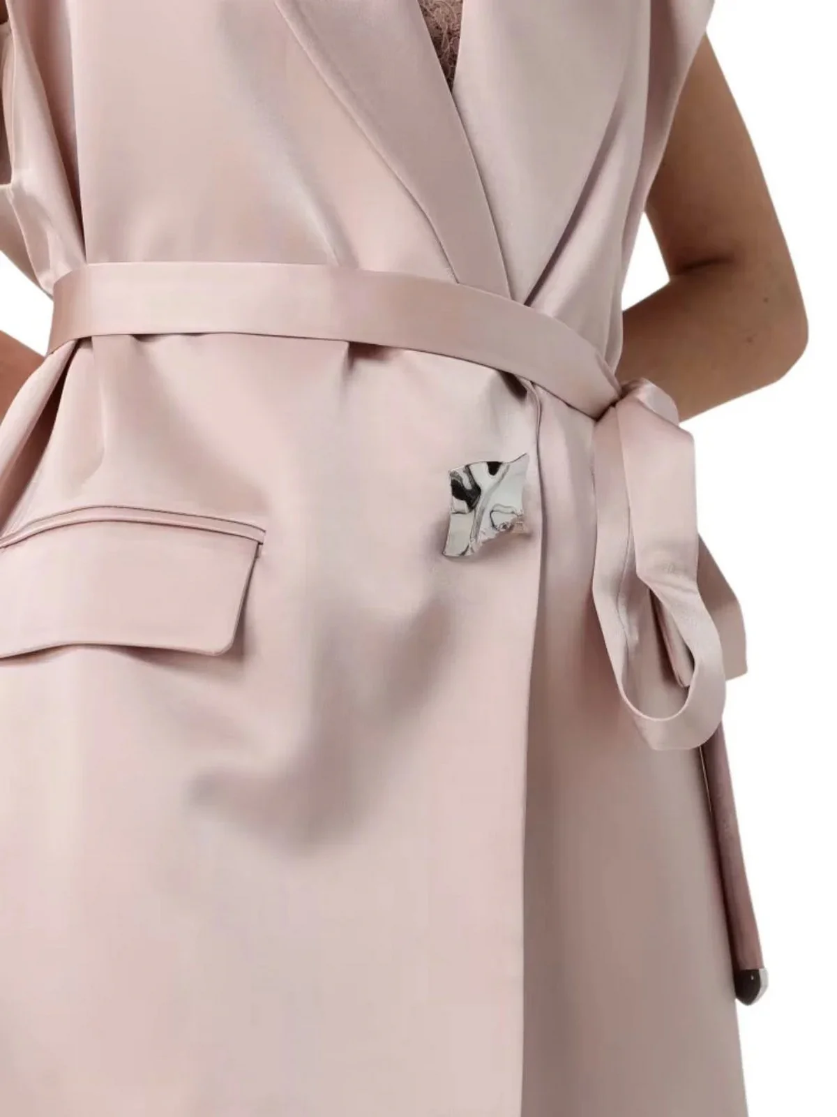 PINKO Giacca Donna MELANZANA GIACCA SATIN 106585-A1Y5 Q35 ROSA MOGANO - Image 4