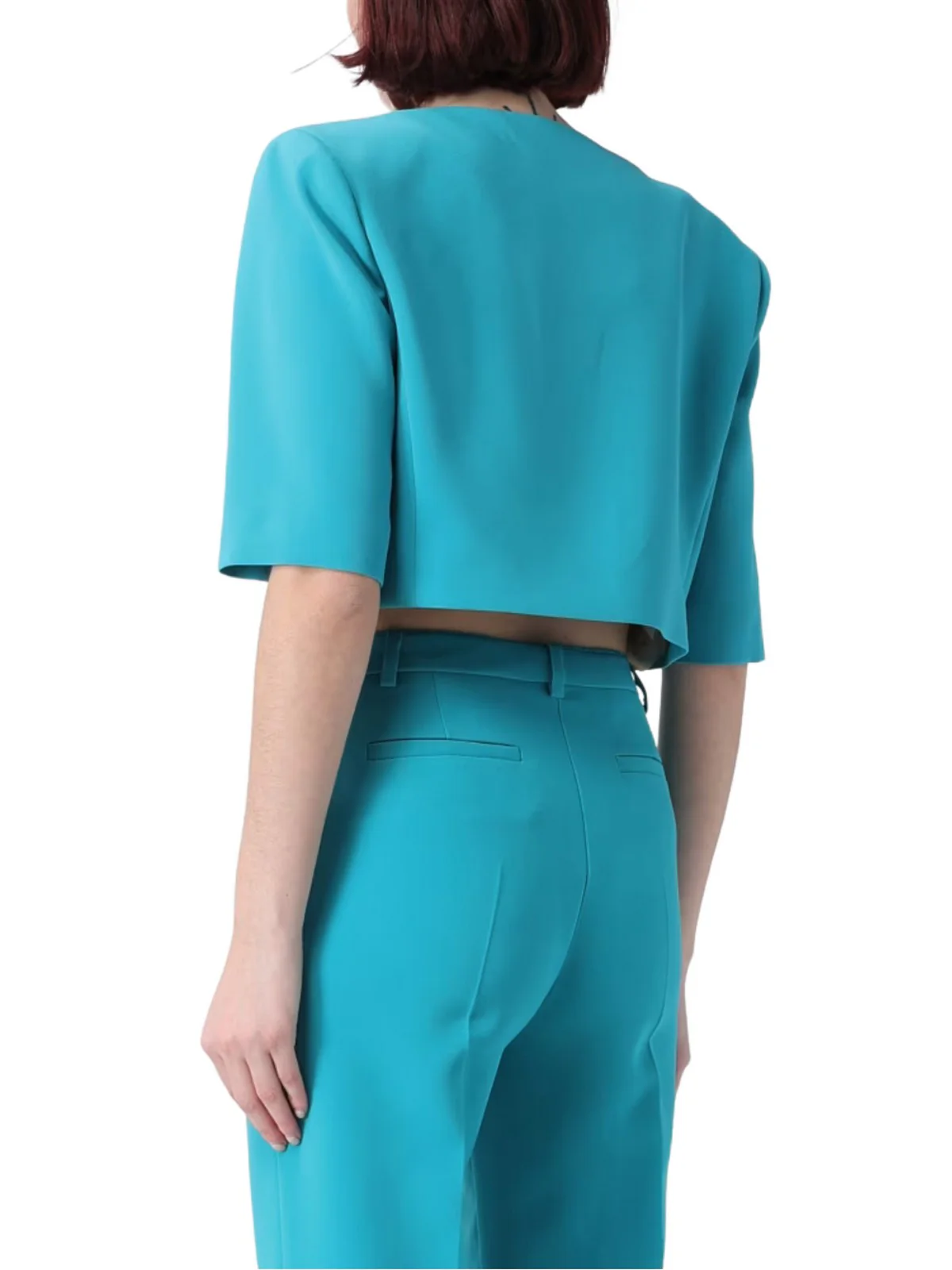 PINKO Giacca Donna PLATANO SPENCER CANVAS TECNICO 106608-A32Z V76 VERDE MATTONELLA - Image 4