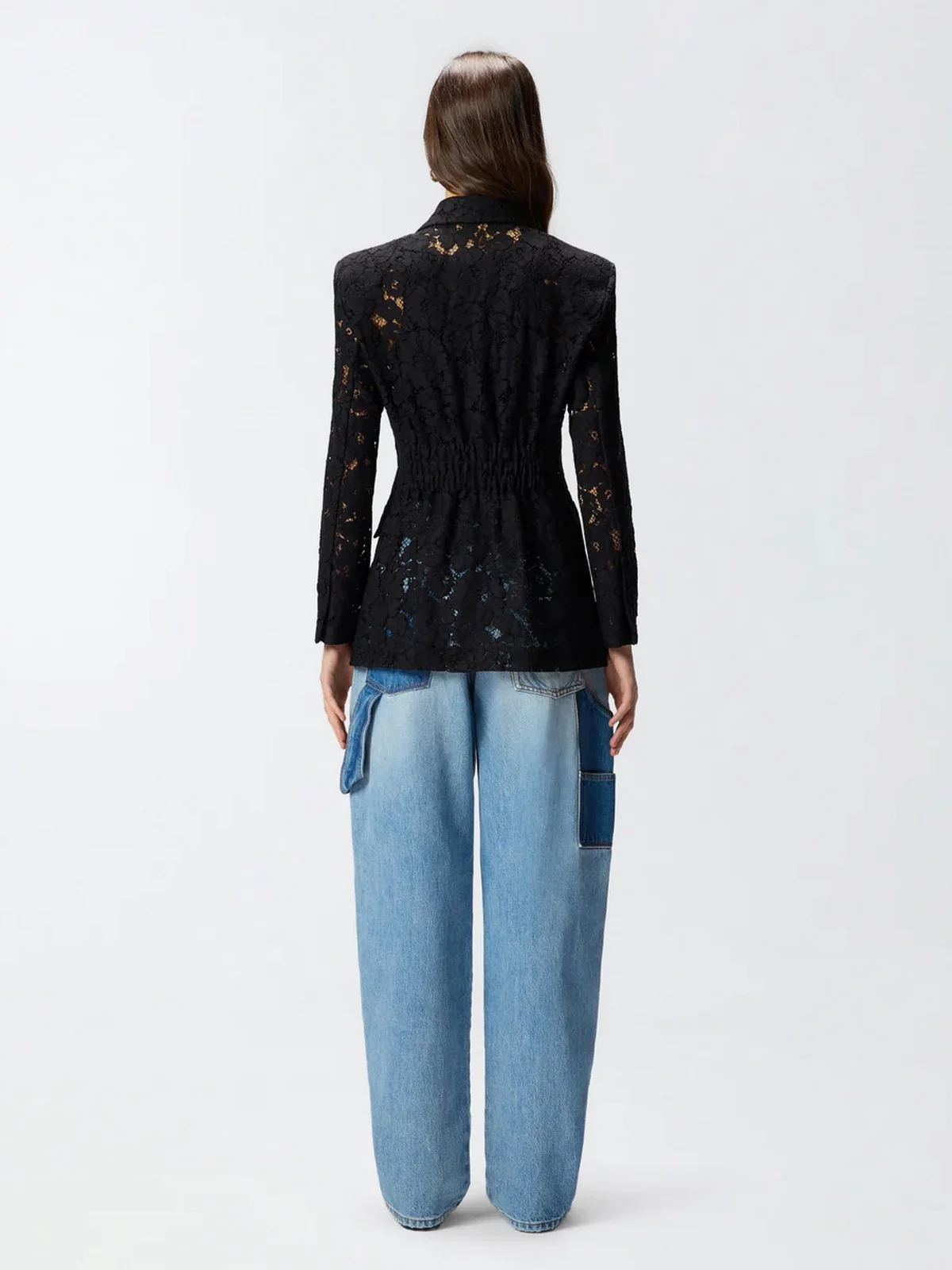 PINKO Giacca Donna POMPELMO GIACCA PIZZO REBRODE 106554-A330 Z99 NERO LIMOUSINE - Image 4