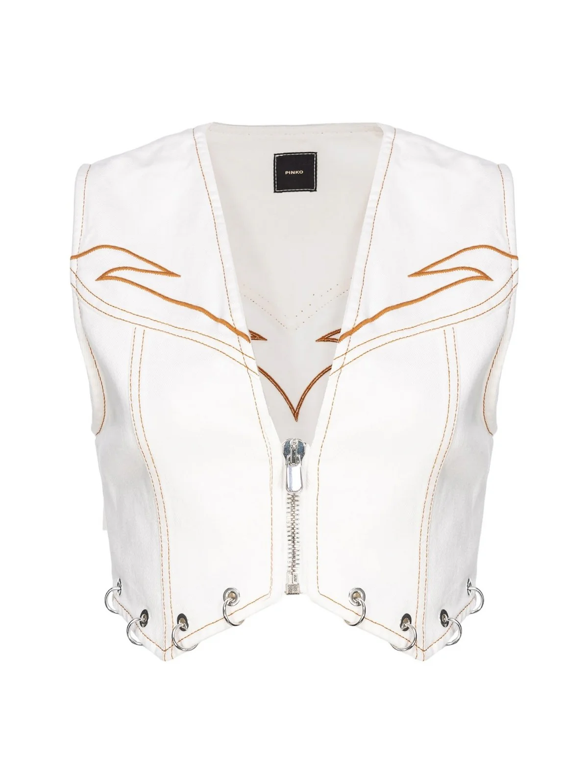 PINKO Gilet Donna Dracula 103625-A1VD Z05 Bianco