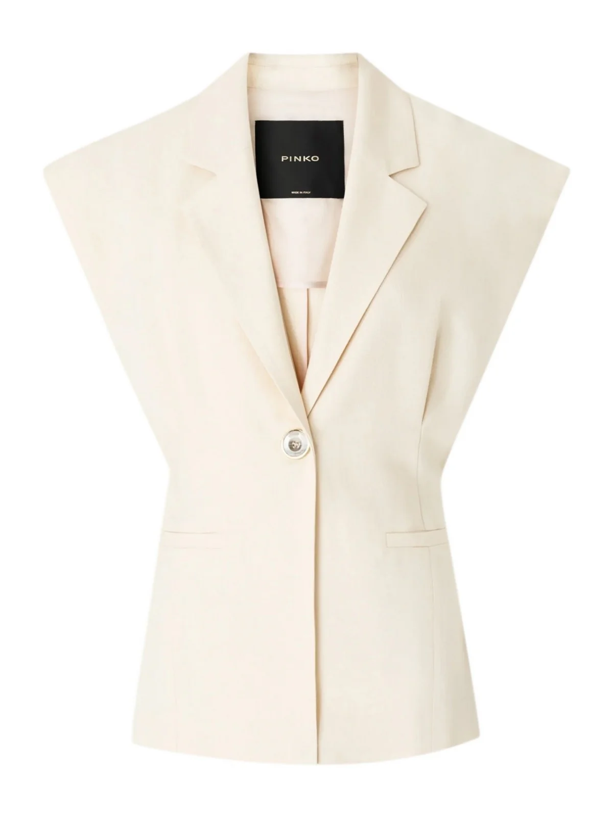 PINKO Gilet Donna FLOELLA GIACCA FRISOTTINO 106509-A2W6 C00 BIANCO CIGNO