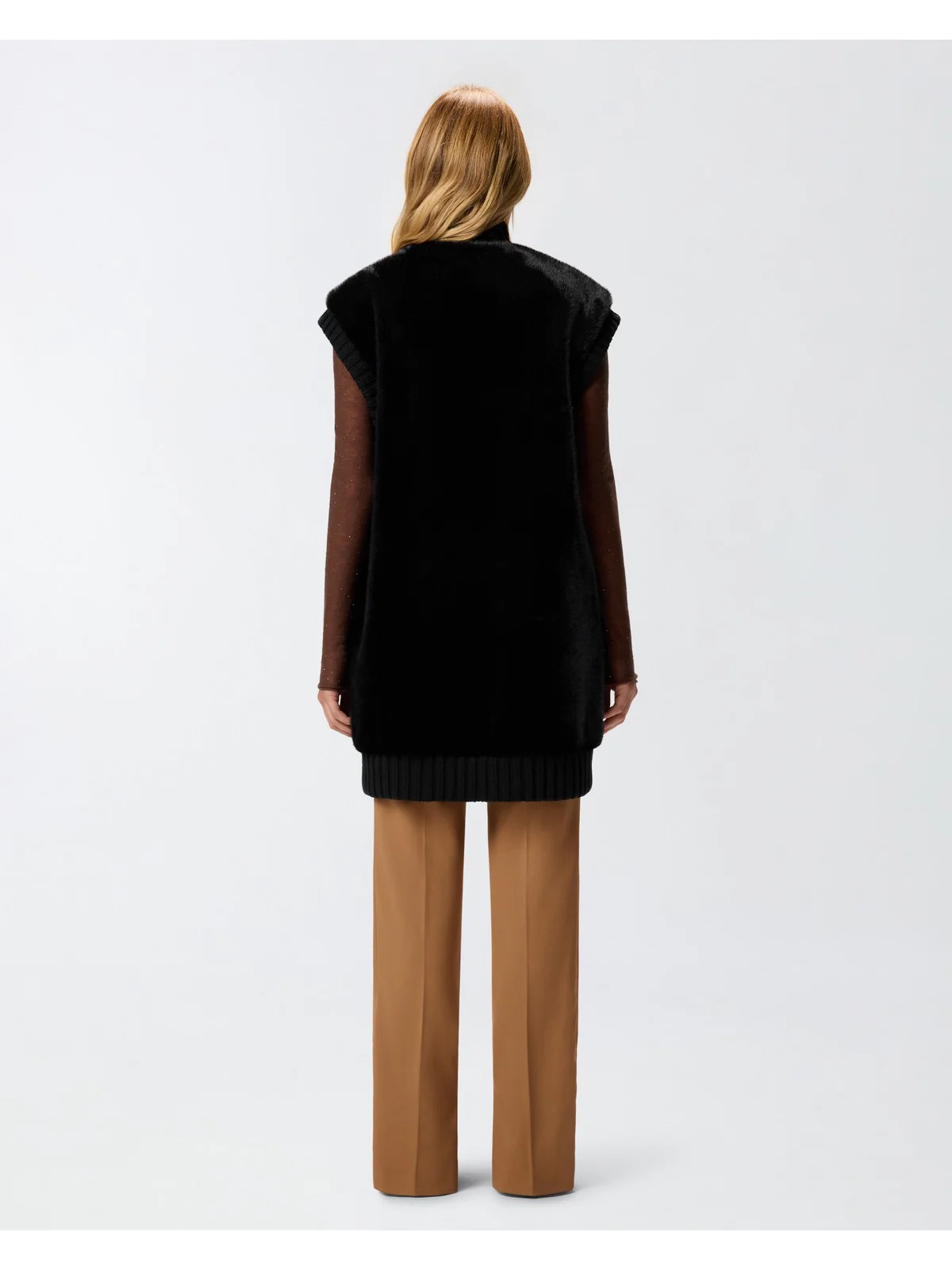 PINKO Gilet Donna GENOVESE GILET 105402-A2PI Z99 NERO LIMOUSINE - Image 3