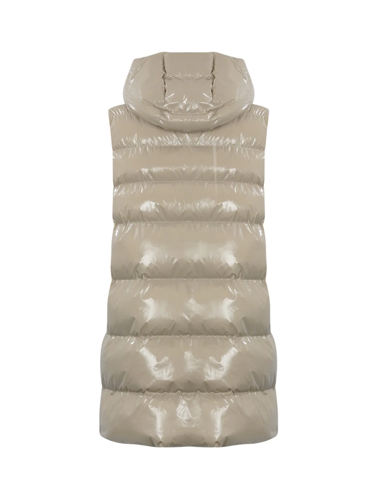 PINKO Gilet Donna Graffetta Gilet Crystal Nylon 103825-A11K D05 Beige - Image 2