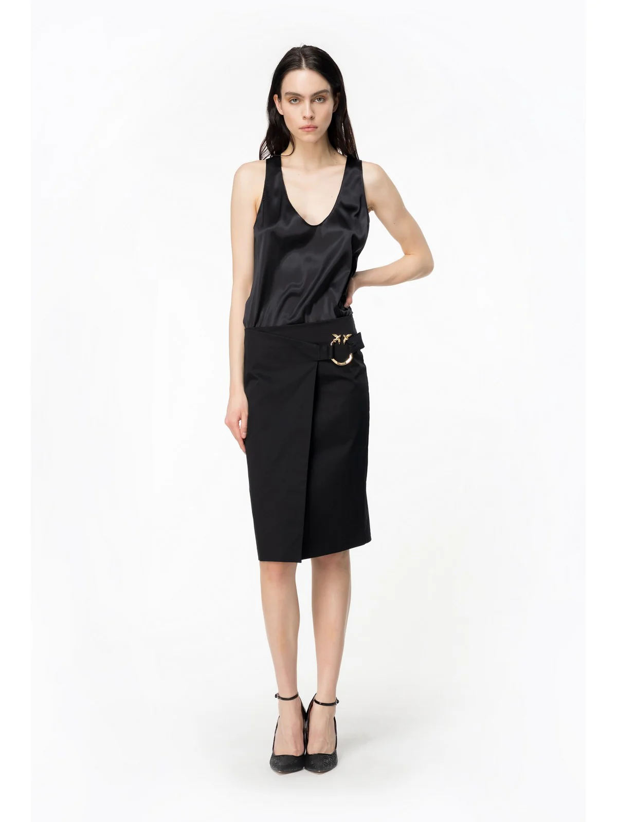 PINKO Gonna Donna Eurito 103081-A1L2 Z99 Nero - Image 2