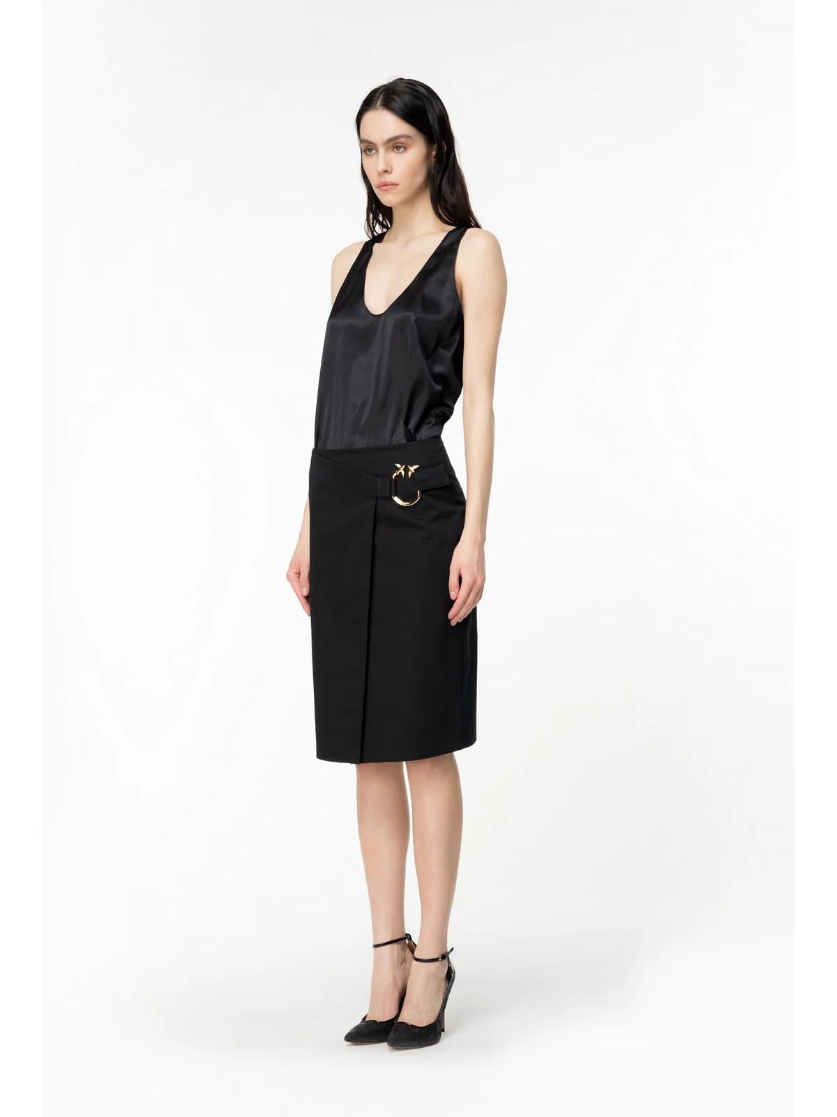 PINKO Gonna Donna Eurito 103081-A1L2 Z99 Nero - Image 3