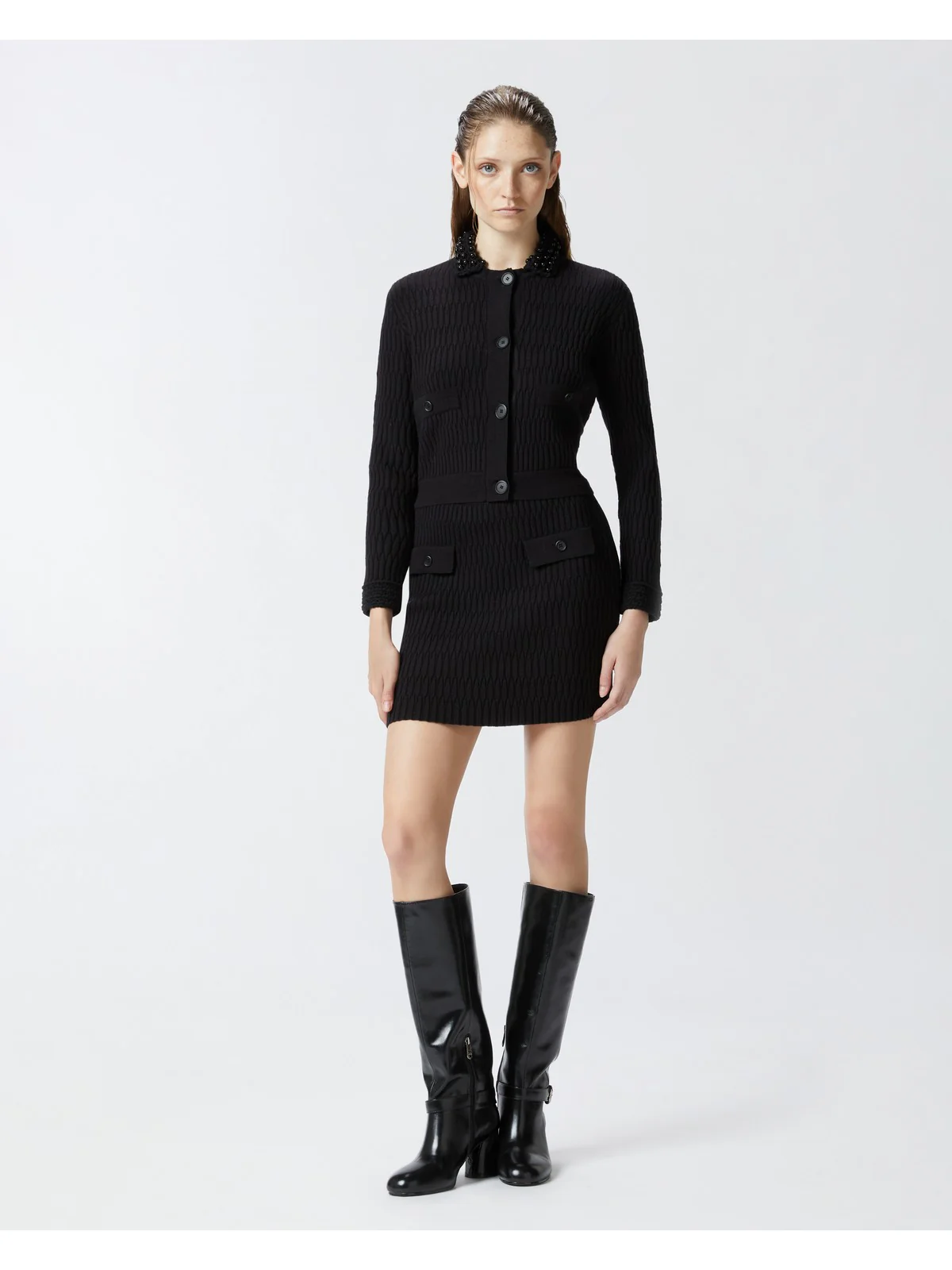 PINKO Gonna Donna Exotic Gonna Punto Geometrico 104362-A27J Z99 Nero - Image 2