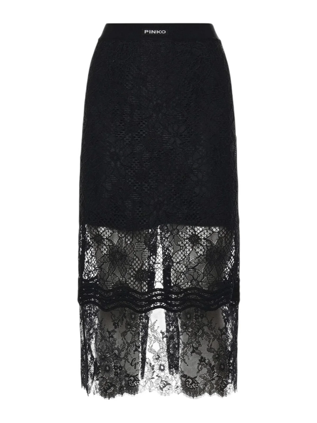 PINKO Gonna Donna HARMONIE GONNA PIZZO REBRODE 106664-A381 Z99 NERO LIMOUSINE - Image 4