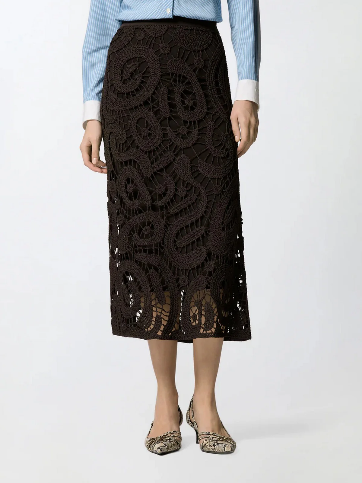 PINKO Gonna Donna MAESTRALE GONNA 106353-A354 M05 MARRONE JAVA - Image 3