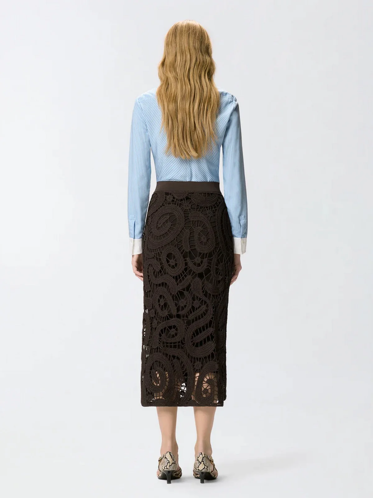 PINKO Gonna Donna MAESTRALE GONNA 106353-A354 M05 MARRONE JAVA - Image 4