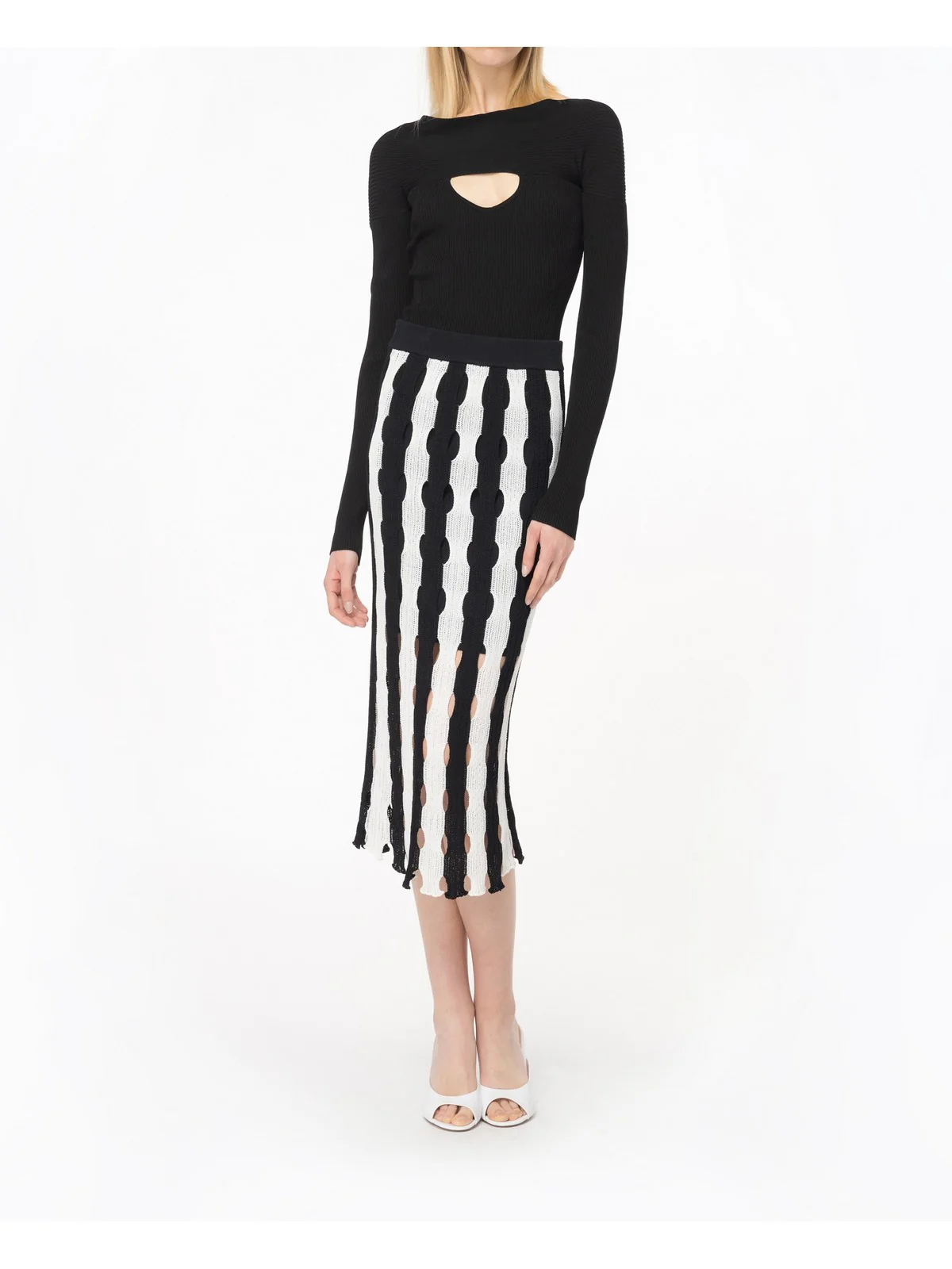 PINKO Gonna Donna Robots 103469-A1UN ZZ1 Bianco - Image 3
