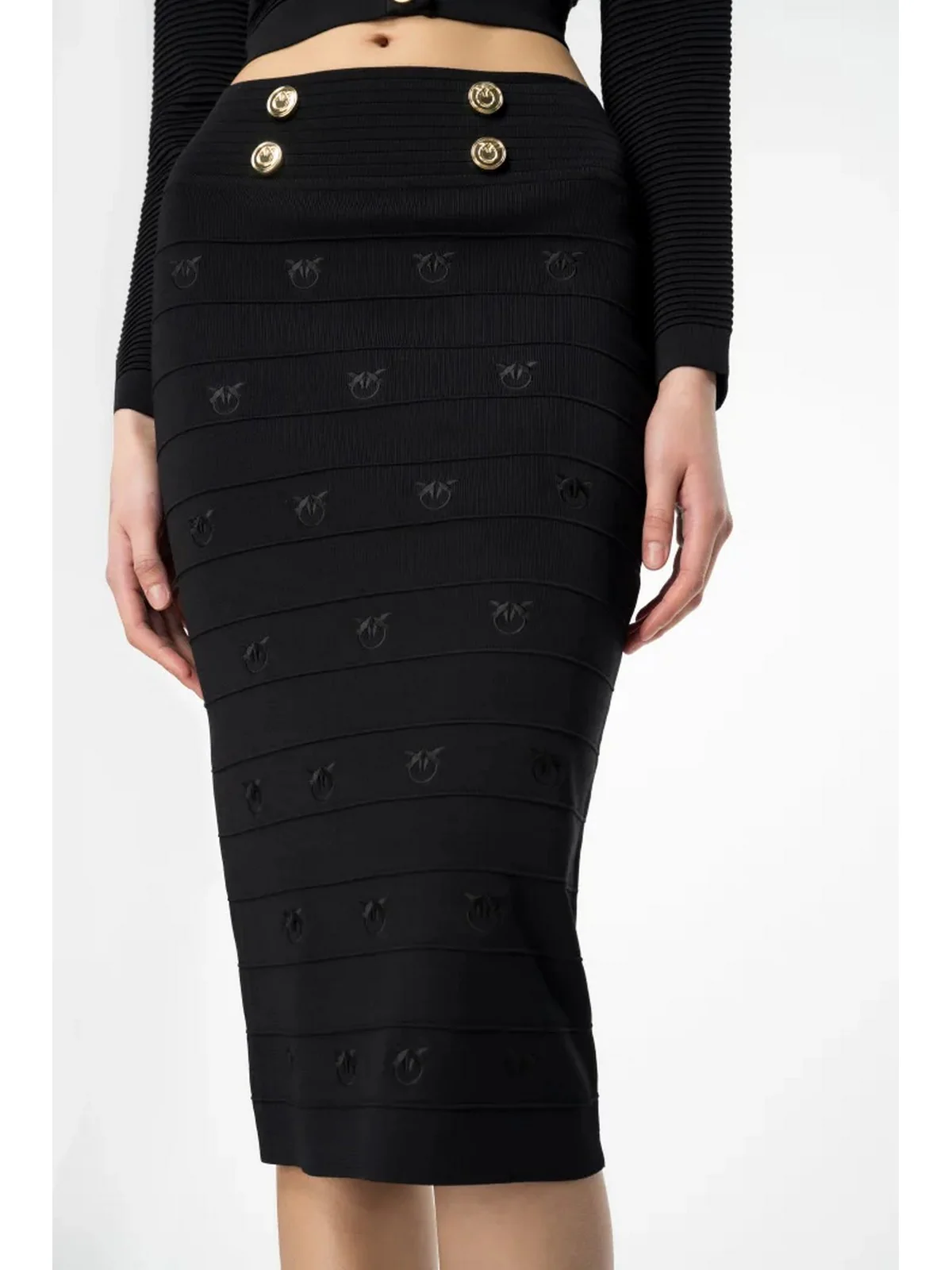PINKO Gonna Donna Stapelia 102883-A1LK Z99 Nero - Image 3