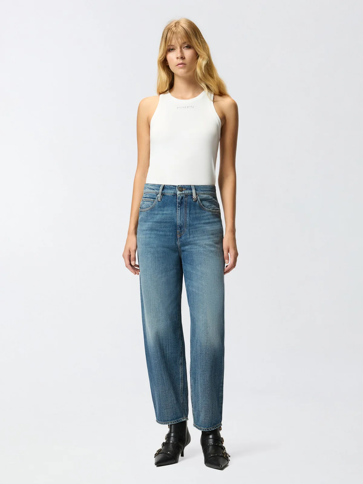 PINKO Jeans Donna ESTELLE EGG 103857-A2RQ PJC LAVAGGIO MEDIO SCURO - Image 2