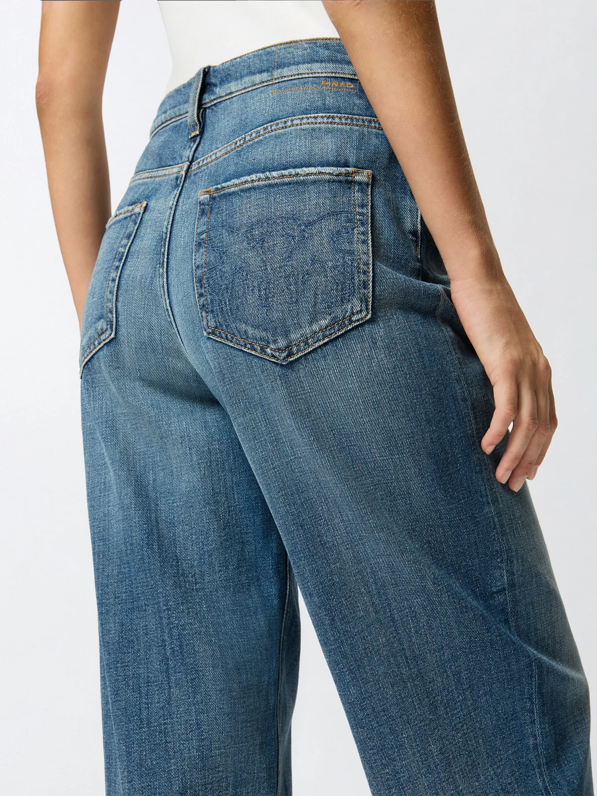 PINKO Jeans Donna ESTELLE EGG 103857-A2RQ PJC LAVAGGIO MEDIO SCURO - Image 4