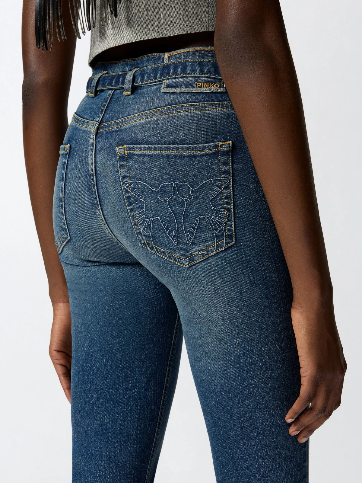 PINKO Jeans Donna FLORA FLARE 100166-A33L PJC LAVAGGIO MEDIO SCURO - Image 4