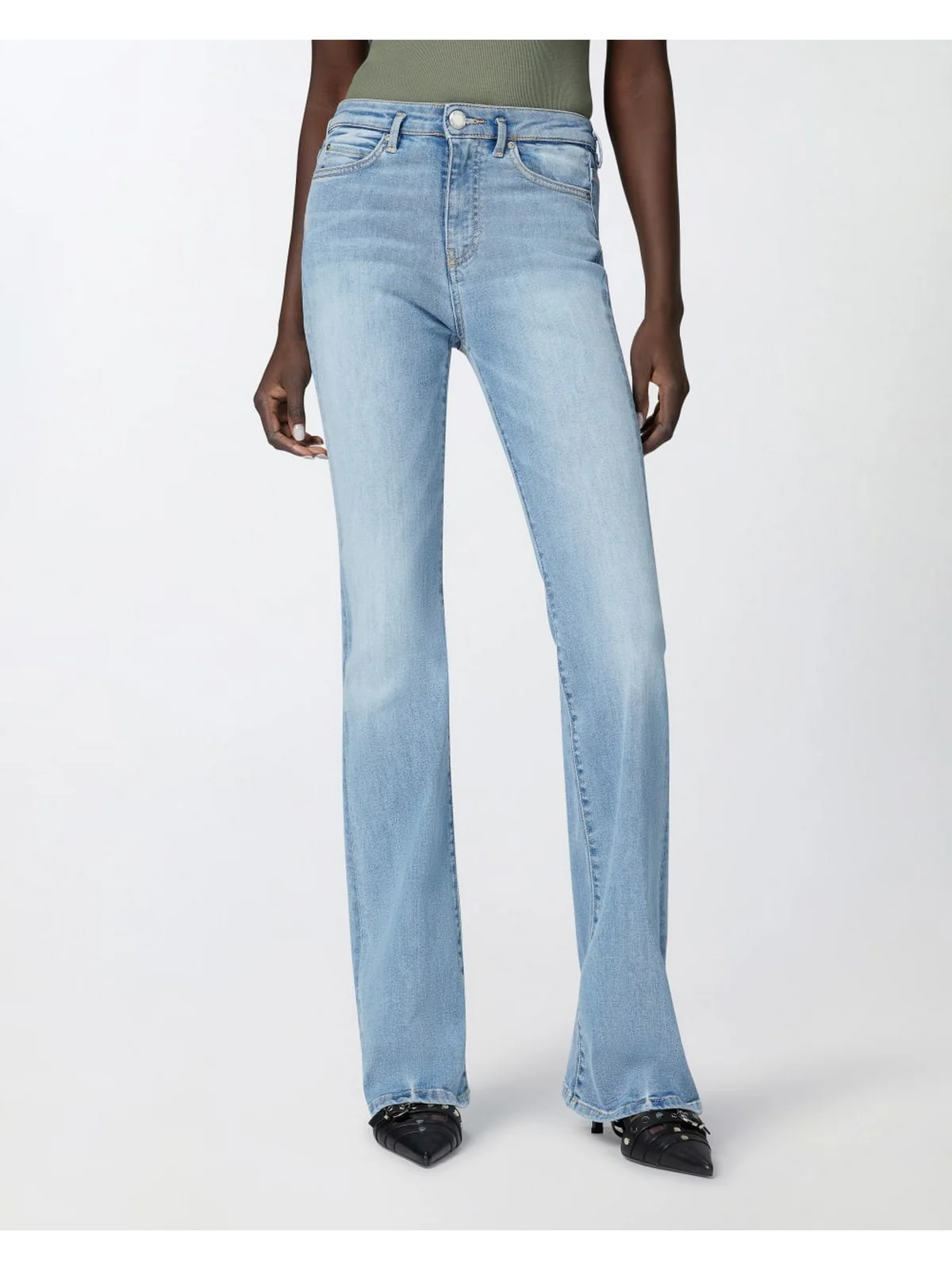 PINKO Jeans Donna FLORA FLARE DENIM STRETCH 100166-A2EL PJM Blu - Image 3