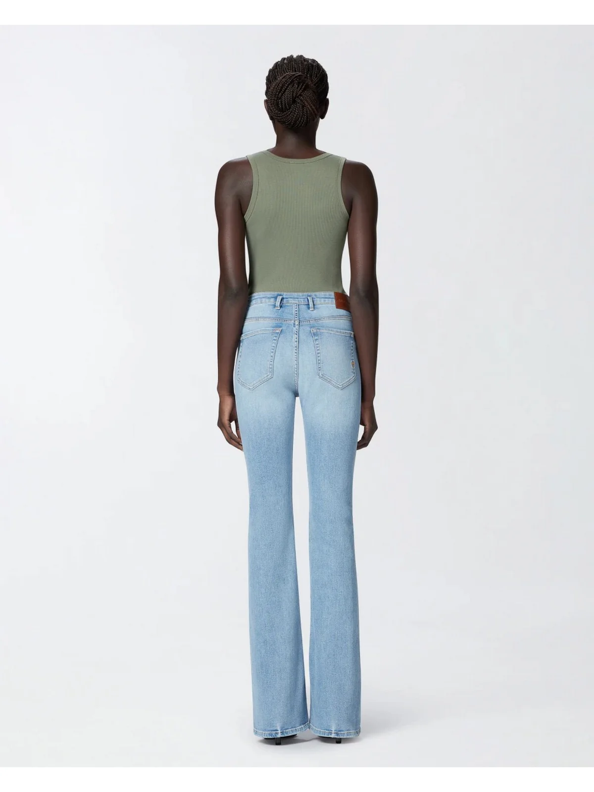 PINKO Jeans Donna FLORA FLARE DENIM STRETCH 100166-A2EL PJM Blu - Image 4