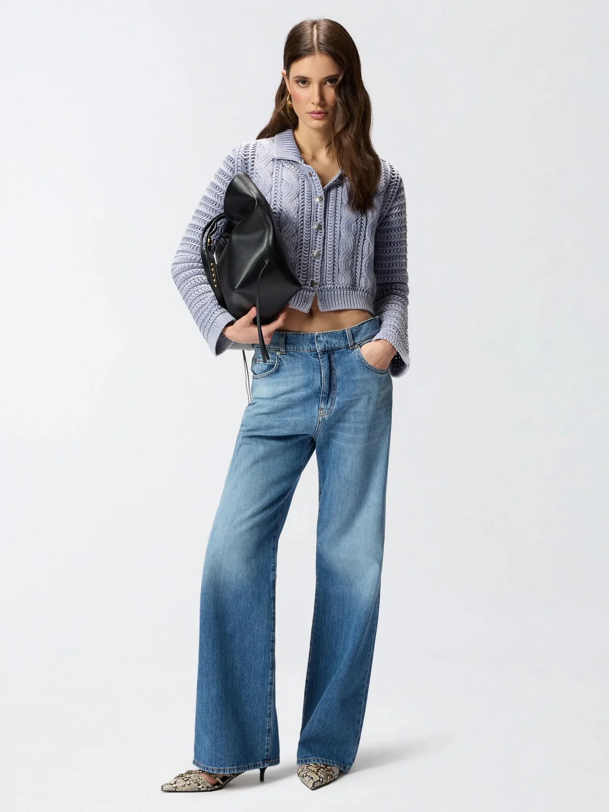 PINKO Jeans Donna WANDA WIDE LEG 101733-A323 PJO LAVAGGIO MEDIO CHIARO - Image 2