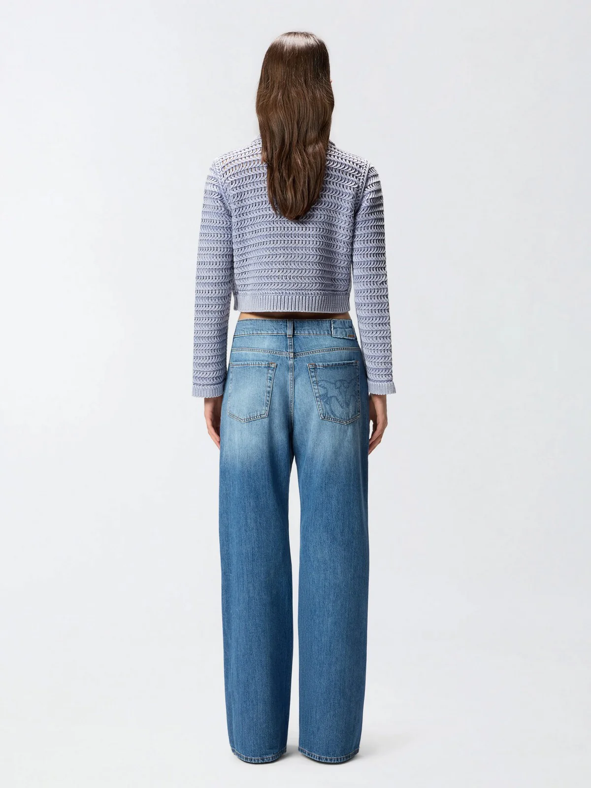 PINKO Jeans Donna WANDA WIDE LEG 101733-A323 PJO LAVAGGIO MEDIO CHIARO - Image 4