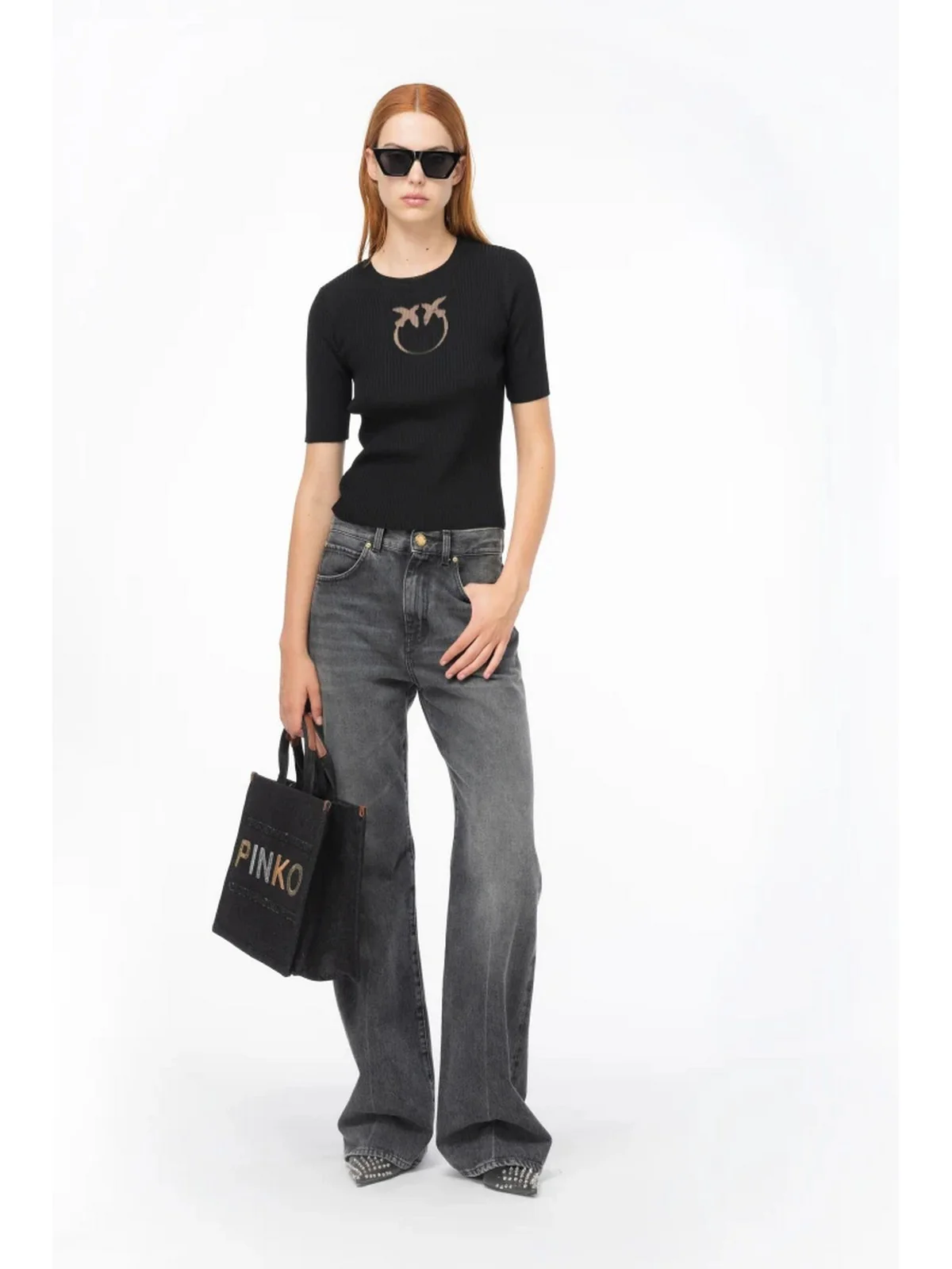 PINKO Maglia Donna 102017-A18M Z99 Nero - Image 3